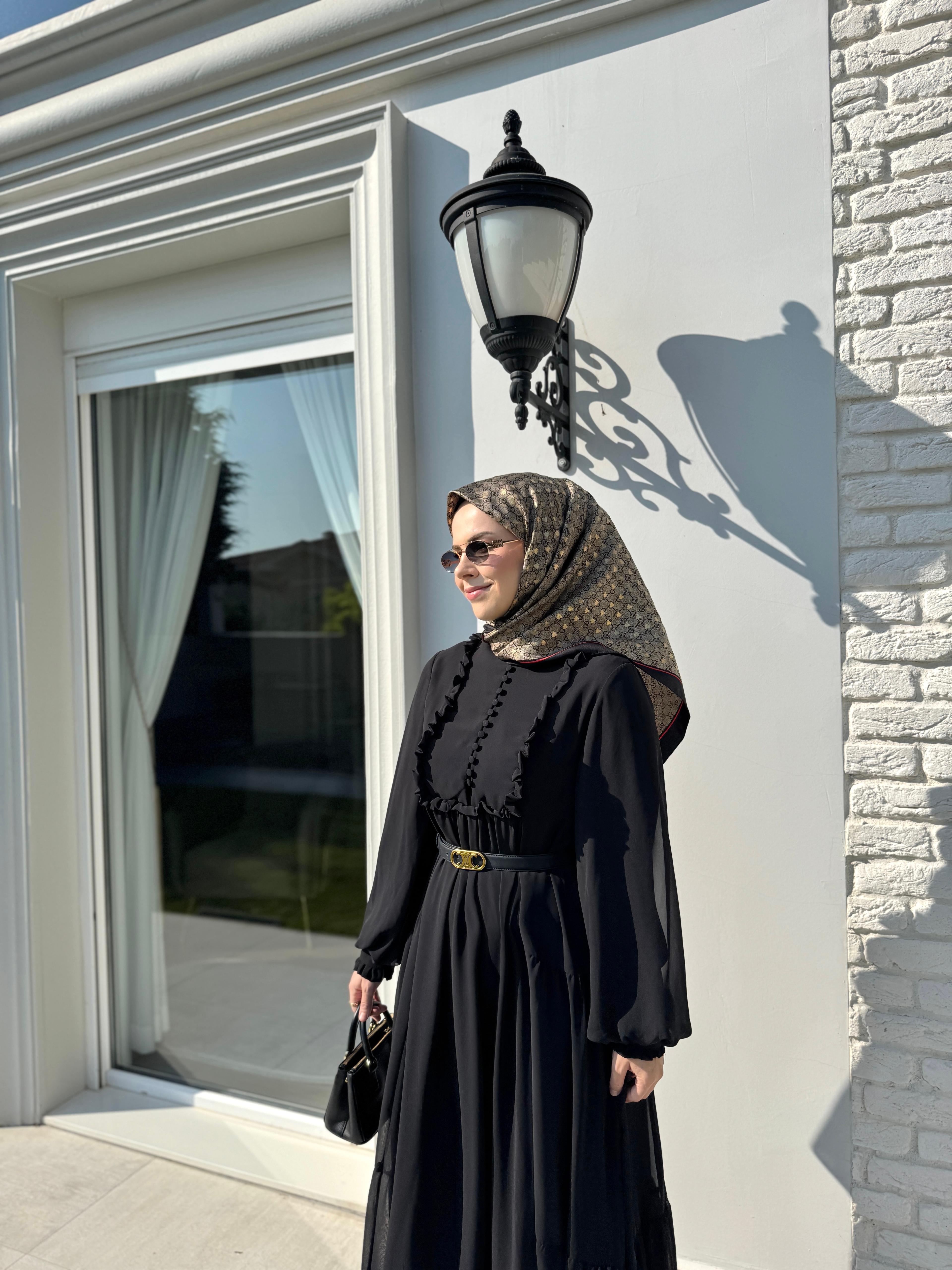 DREAM ŞİFON ELBİSE SİYAH
