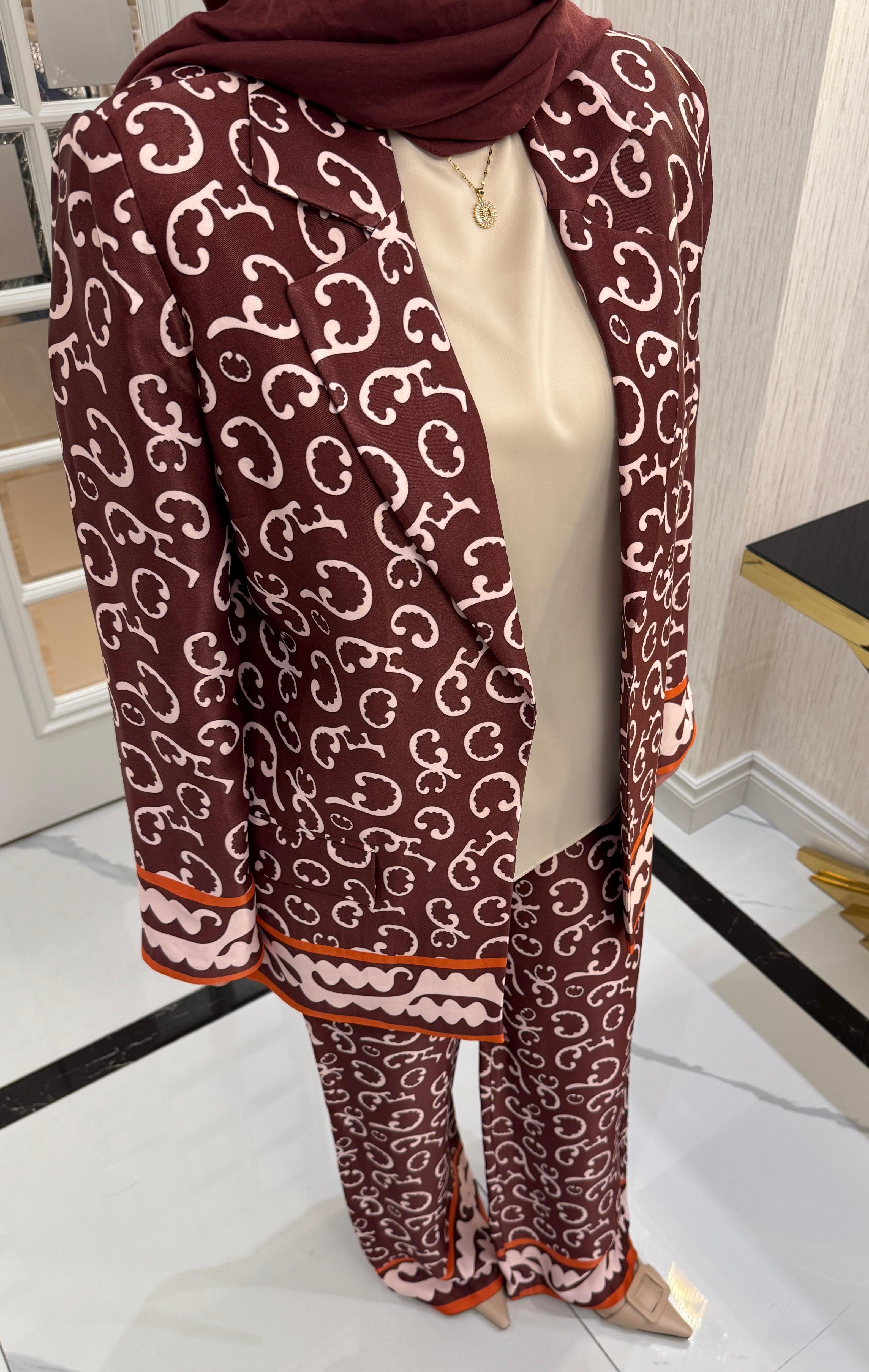 %100 VİSKON 3'LÜ BLAZER TAKIM BORDO