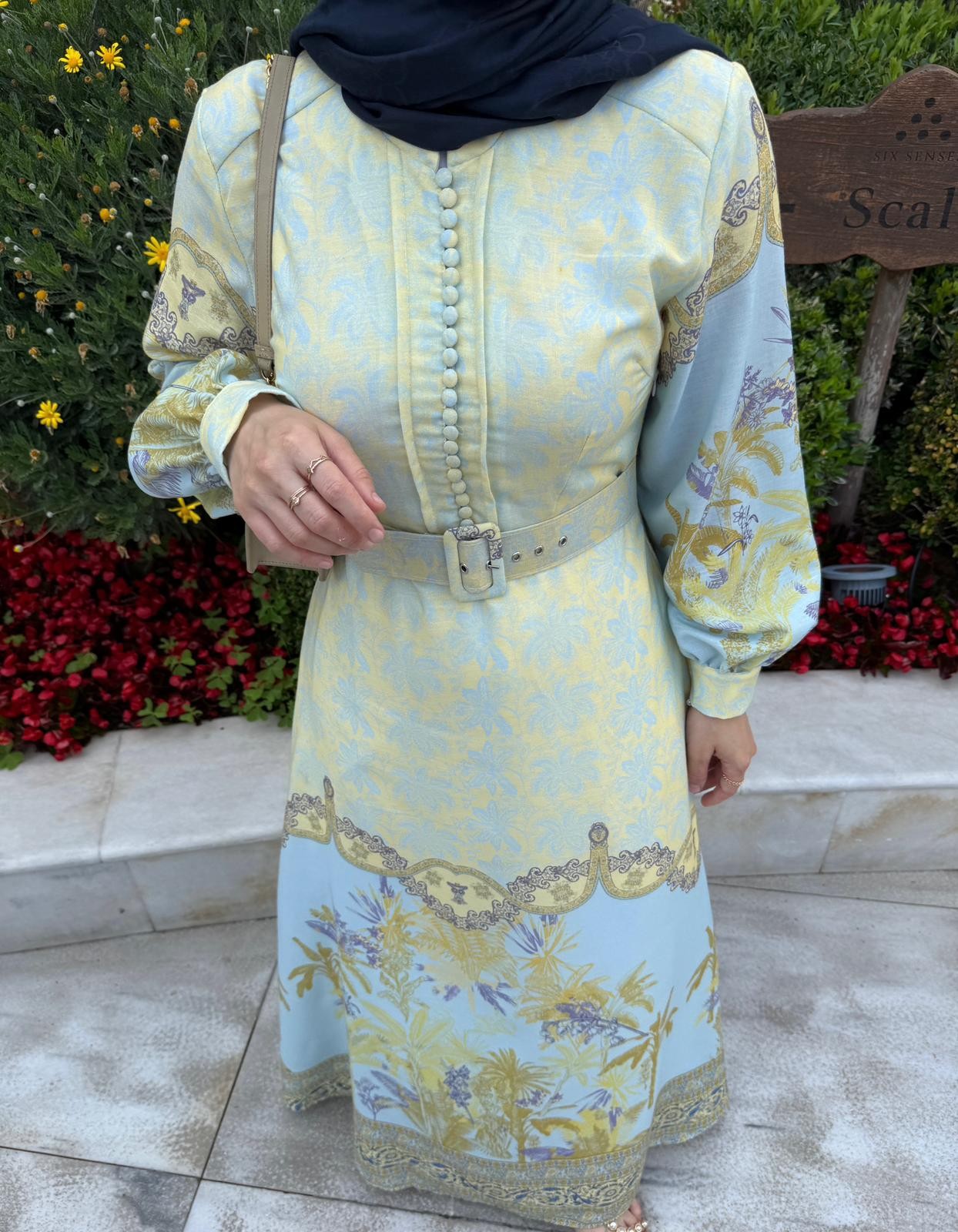 KETEN FLORA DRESS SARI