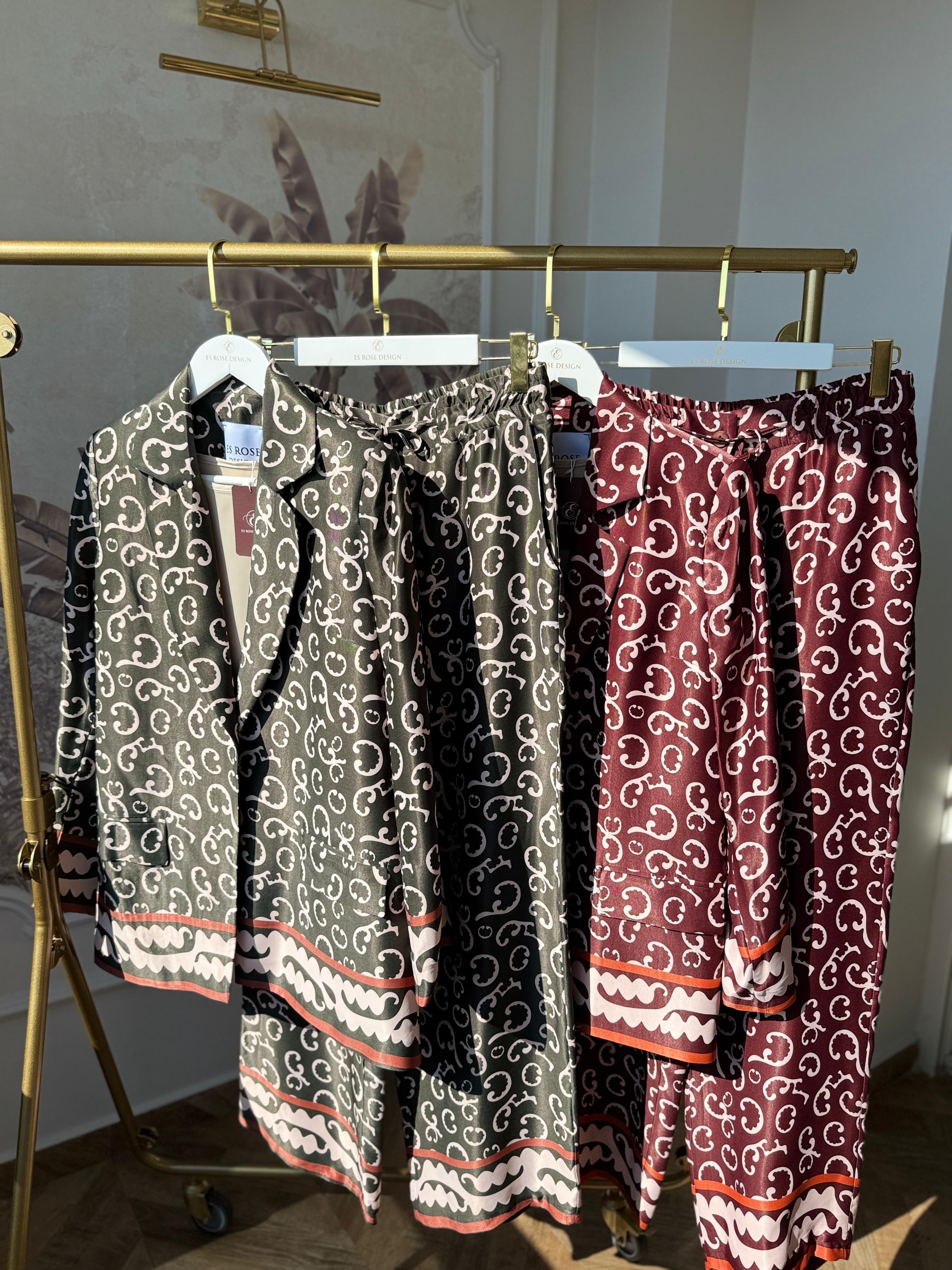 %100 VİSKON 3'LÜ BLAZER TAKIM HAKİ YEŞİLİ