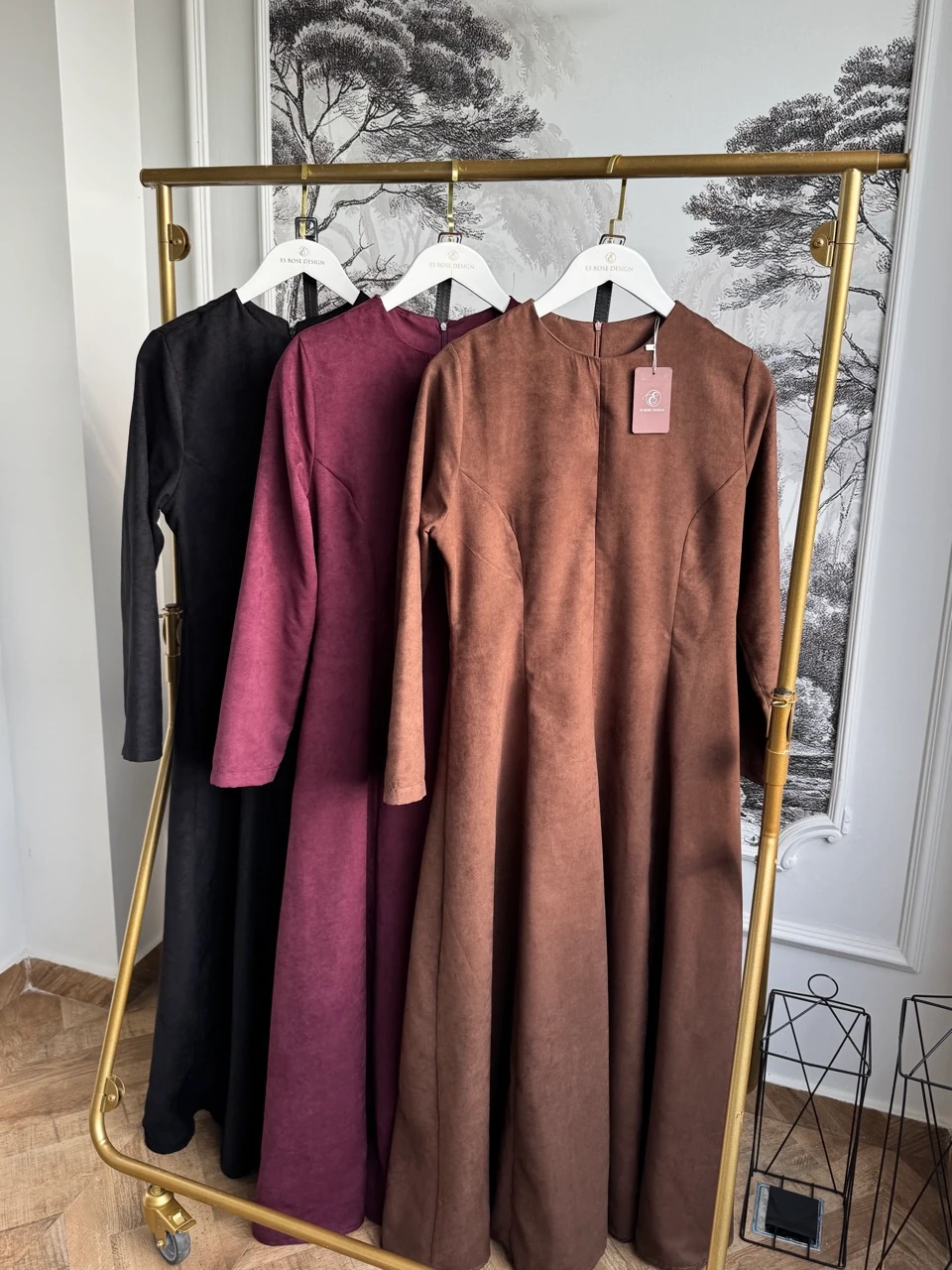 KAHVERENGİ SÜET ELBİSE