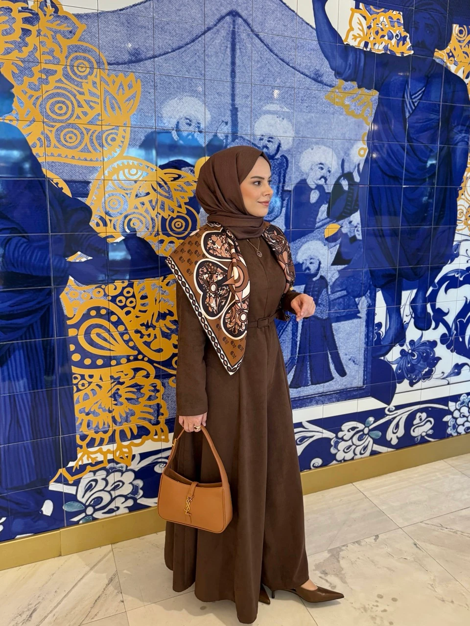 KAHVERENGİ SÜET ELBİSE