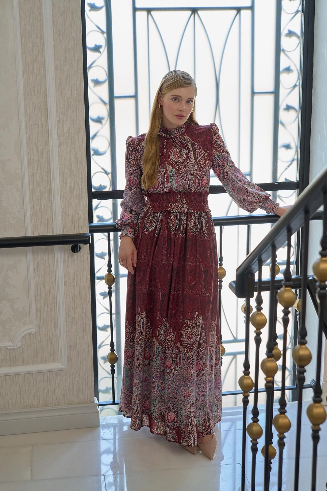 VİOLET DRESS BORDO