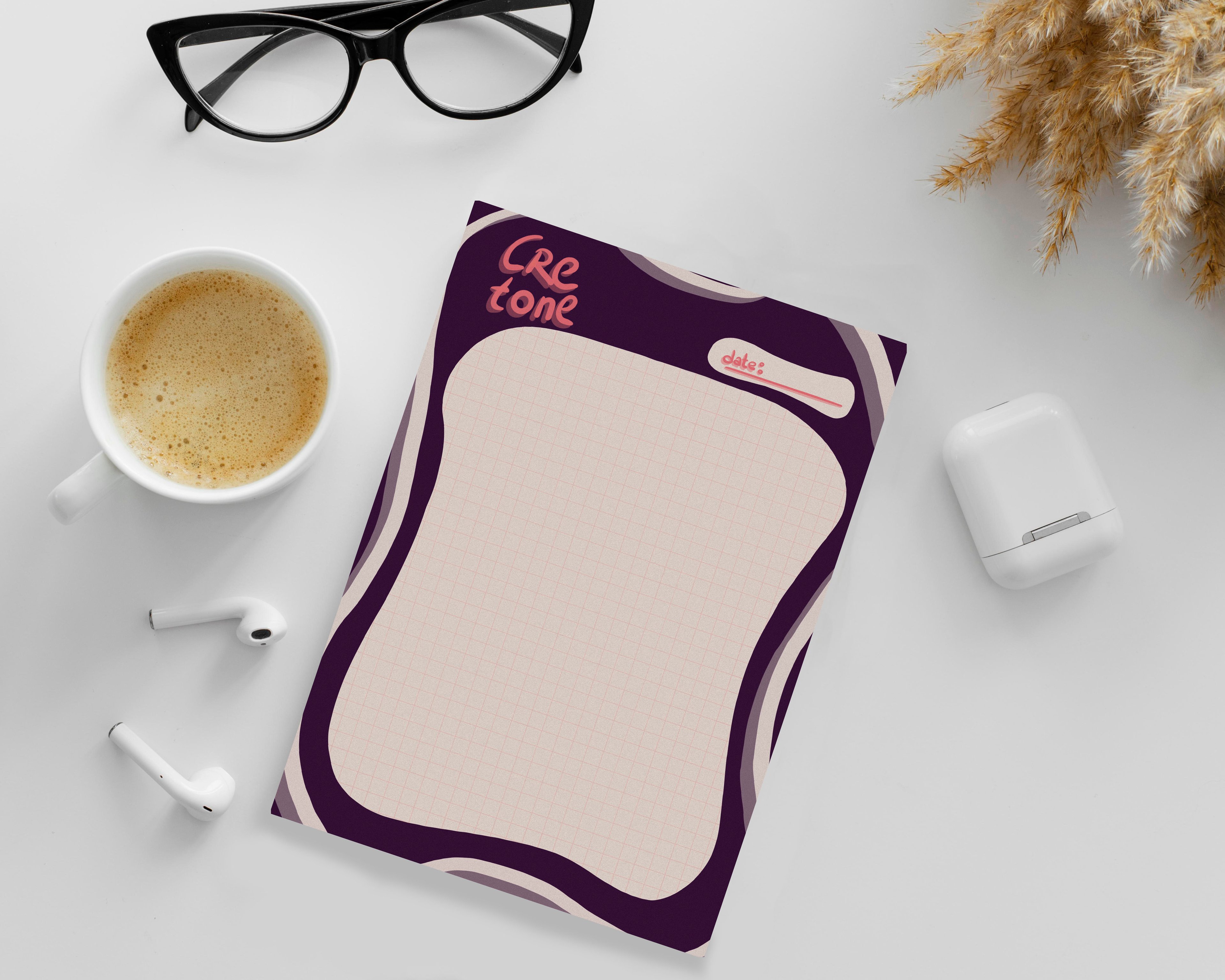 Koyu Renkli Notepad - Defter - Pembe