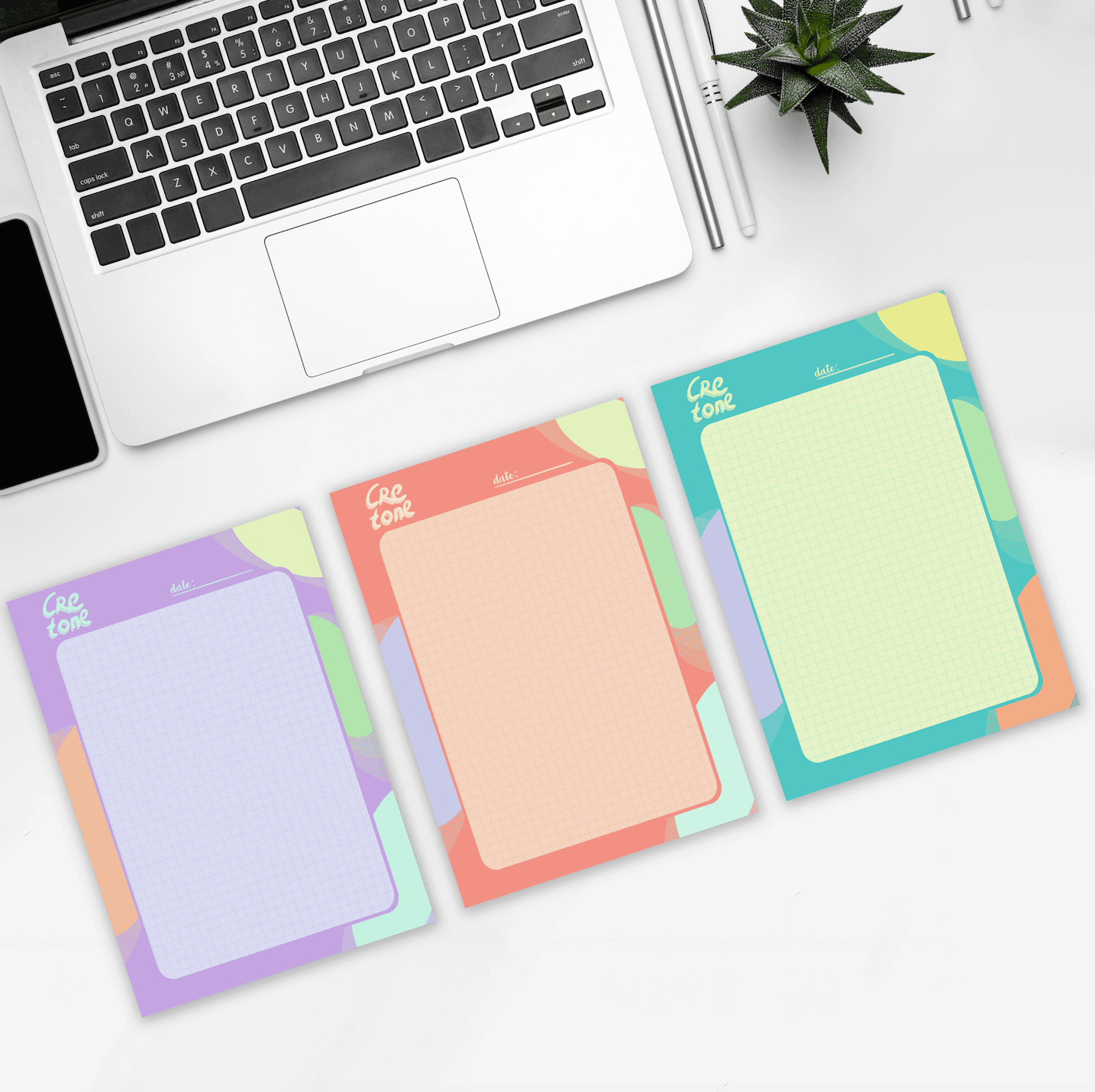 Pastel Renkli Notepad - Defter