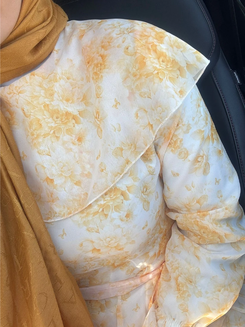 Flora Sarı Kadın Elbise