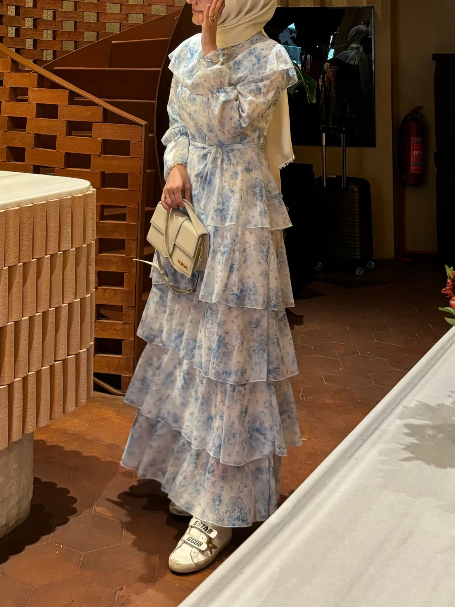 Flora Mavi Kadın Elbise