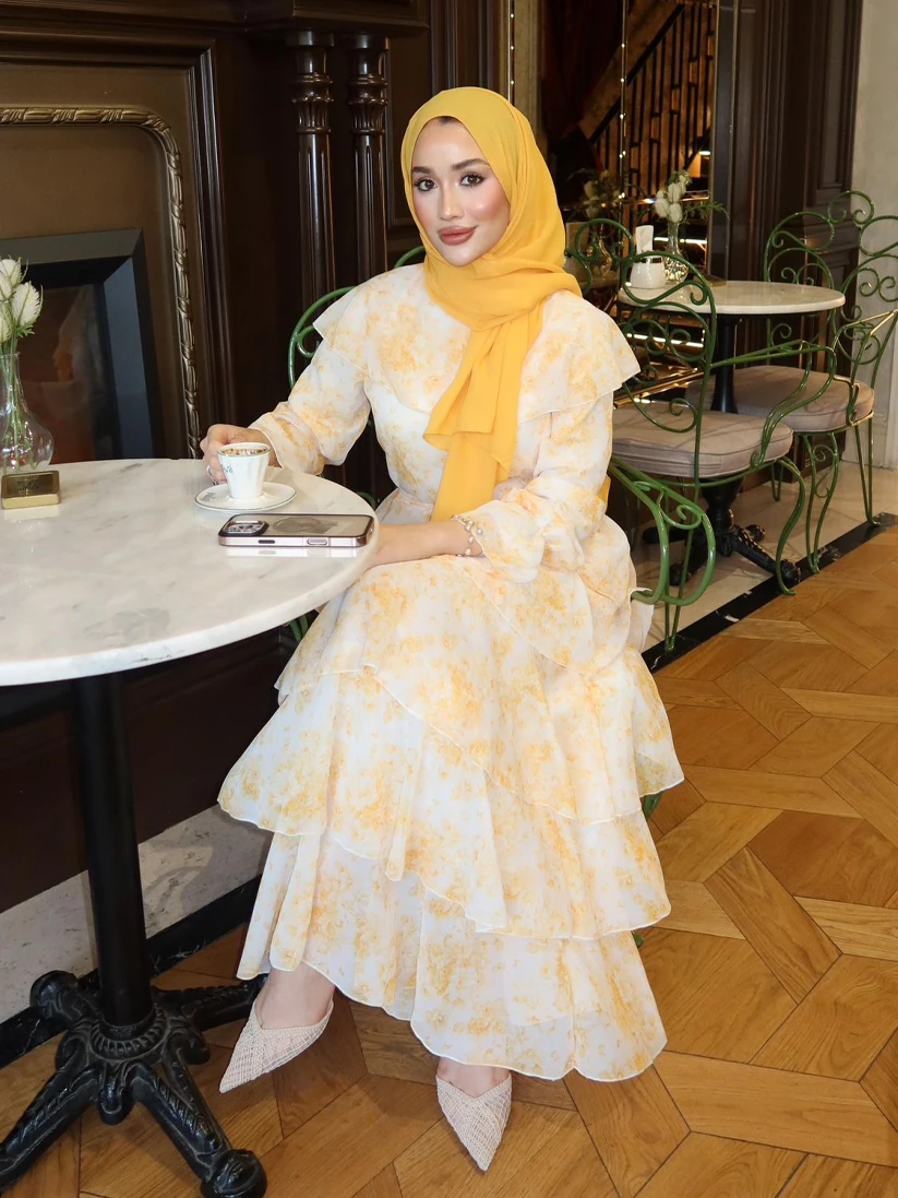 Flora Sarı Kadın Elbise