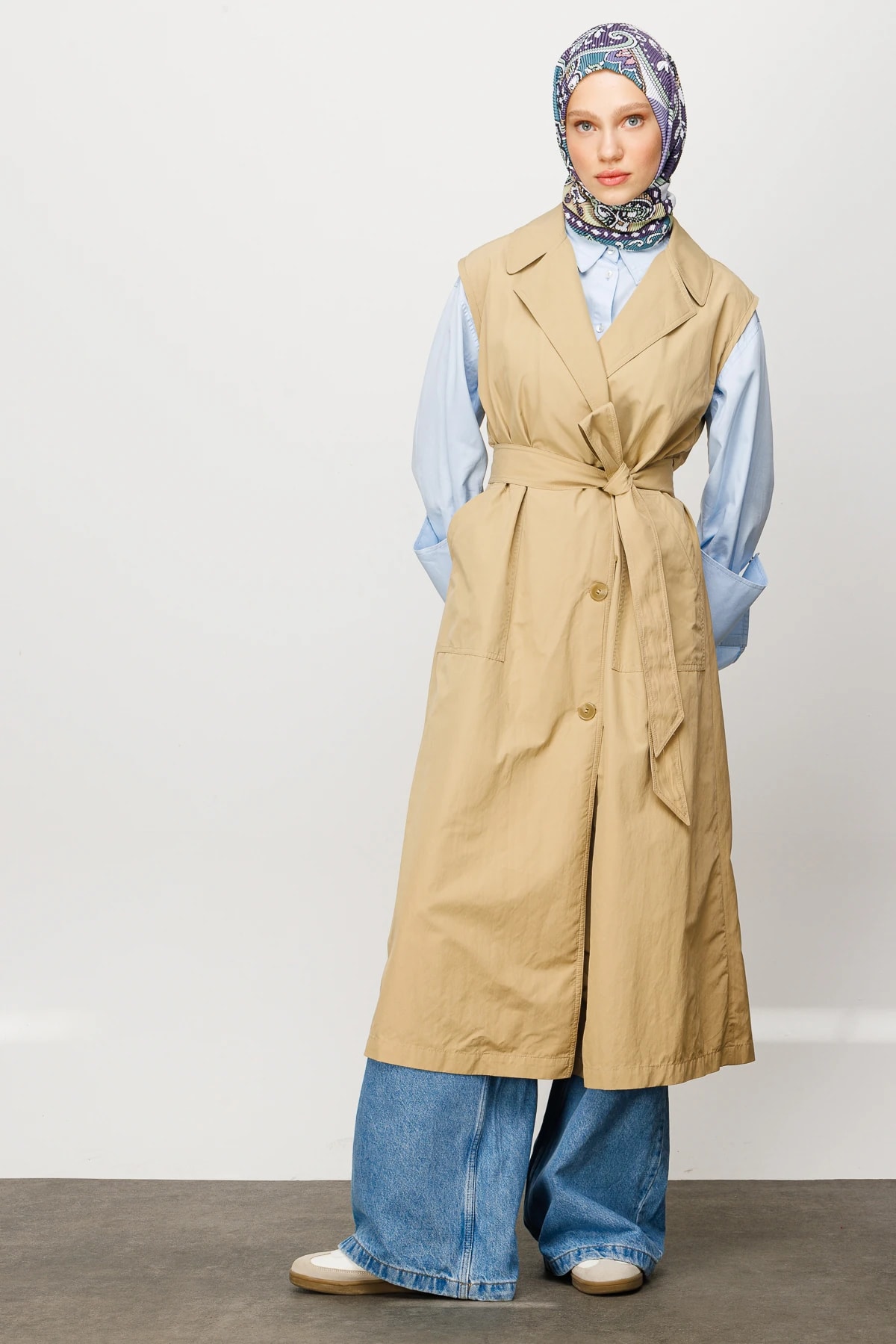 وشاح مطوي بنقشة 40 رقعة