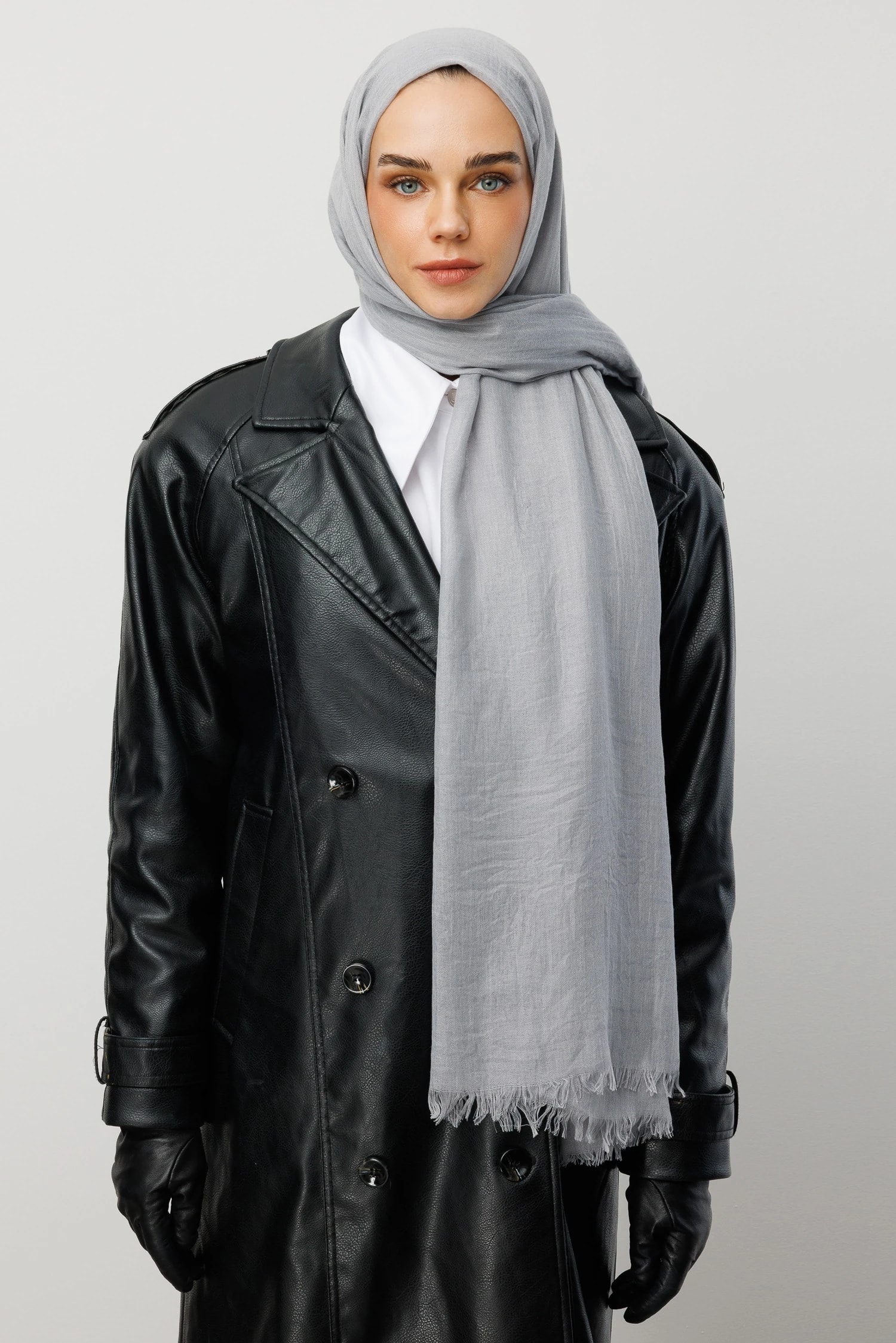 شال دبي - فضي