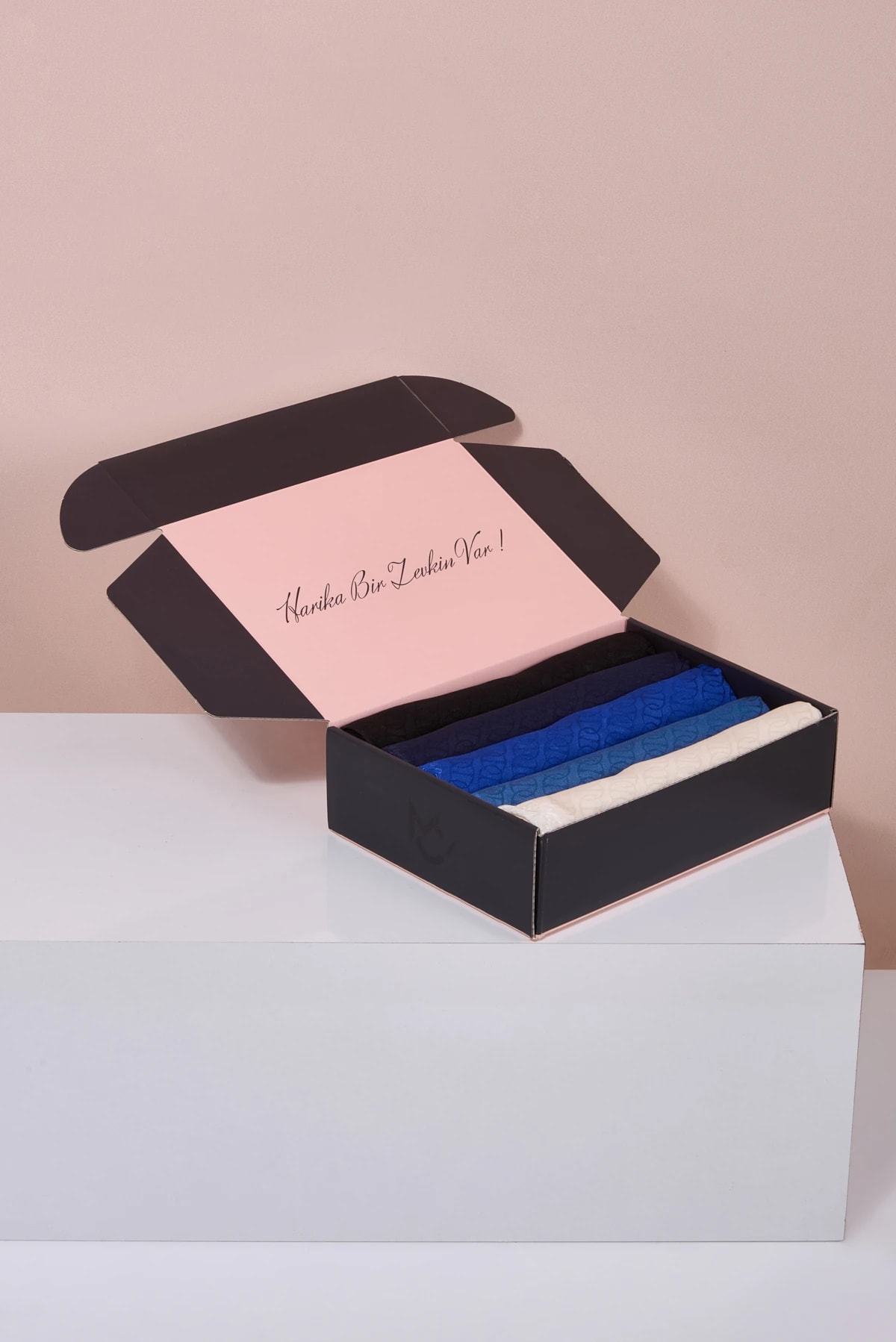 Parlak Jakar Şal - Forever Desen Color Box