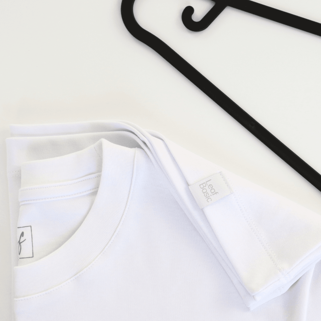Erkek Loose Fit (Bol Kalıp) Beyaz Bisiklet Yaka T-Shirt