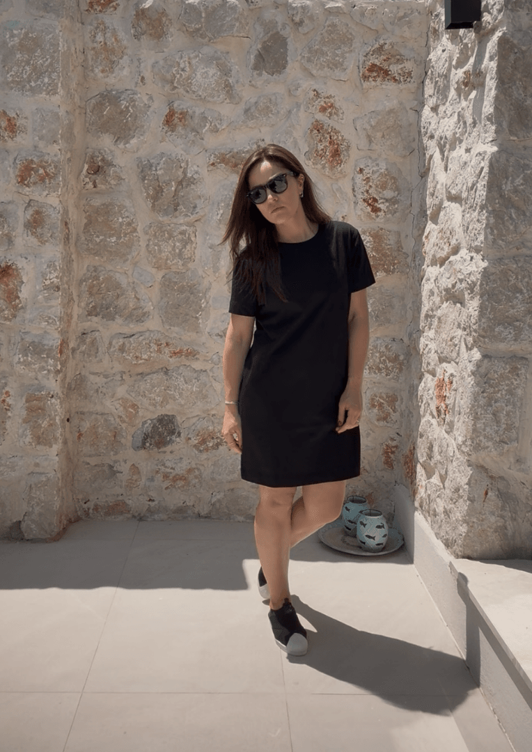 Kadın Kısa Kollu Basic Elbise / Siyah