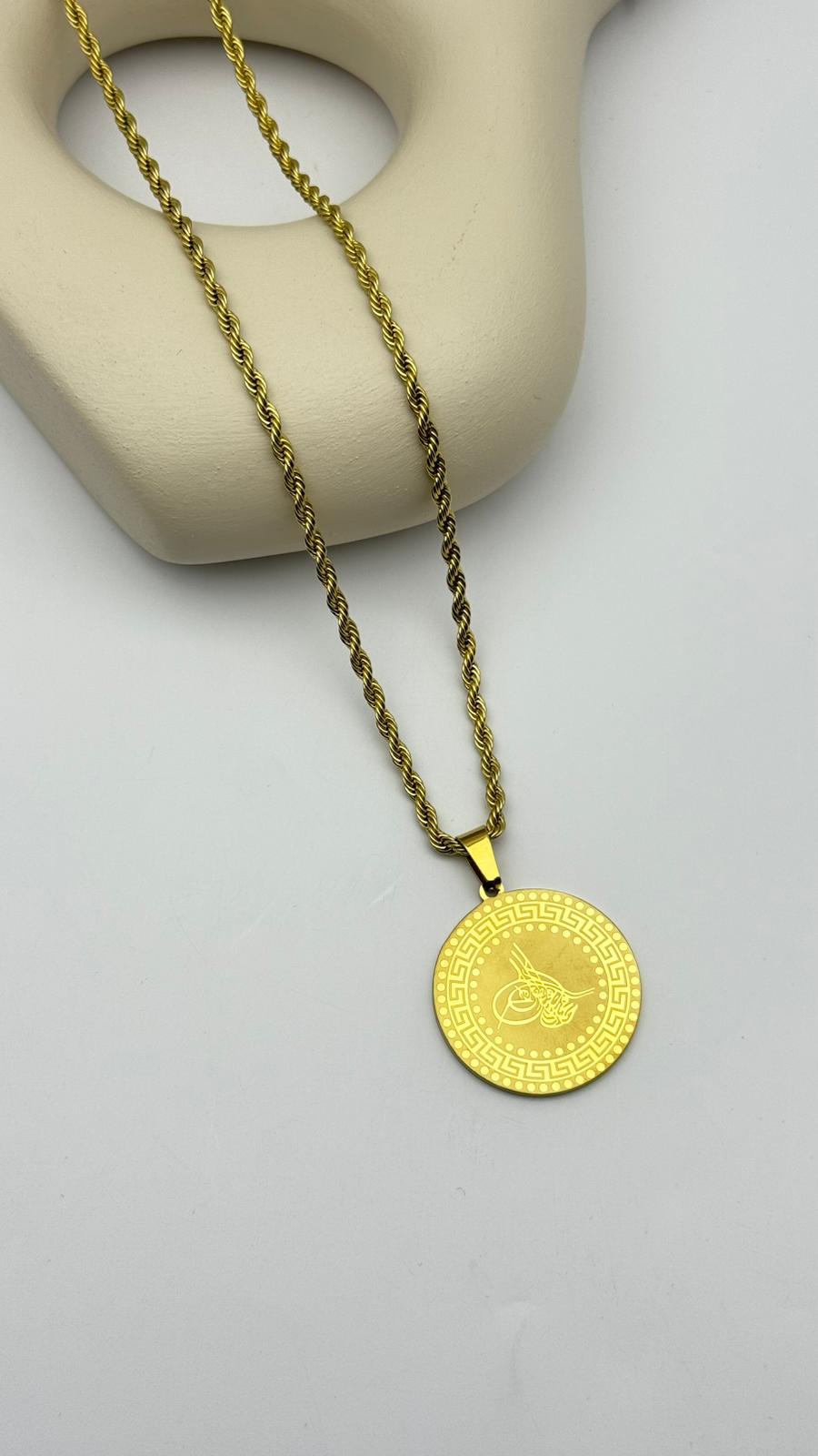 Çelik Tam Burgu Kolye