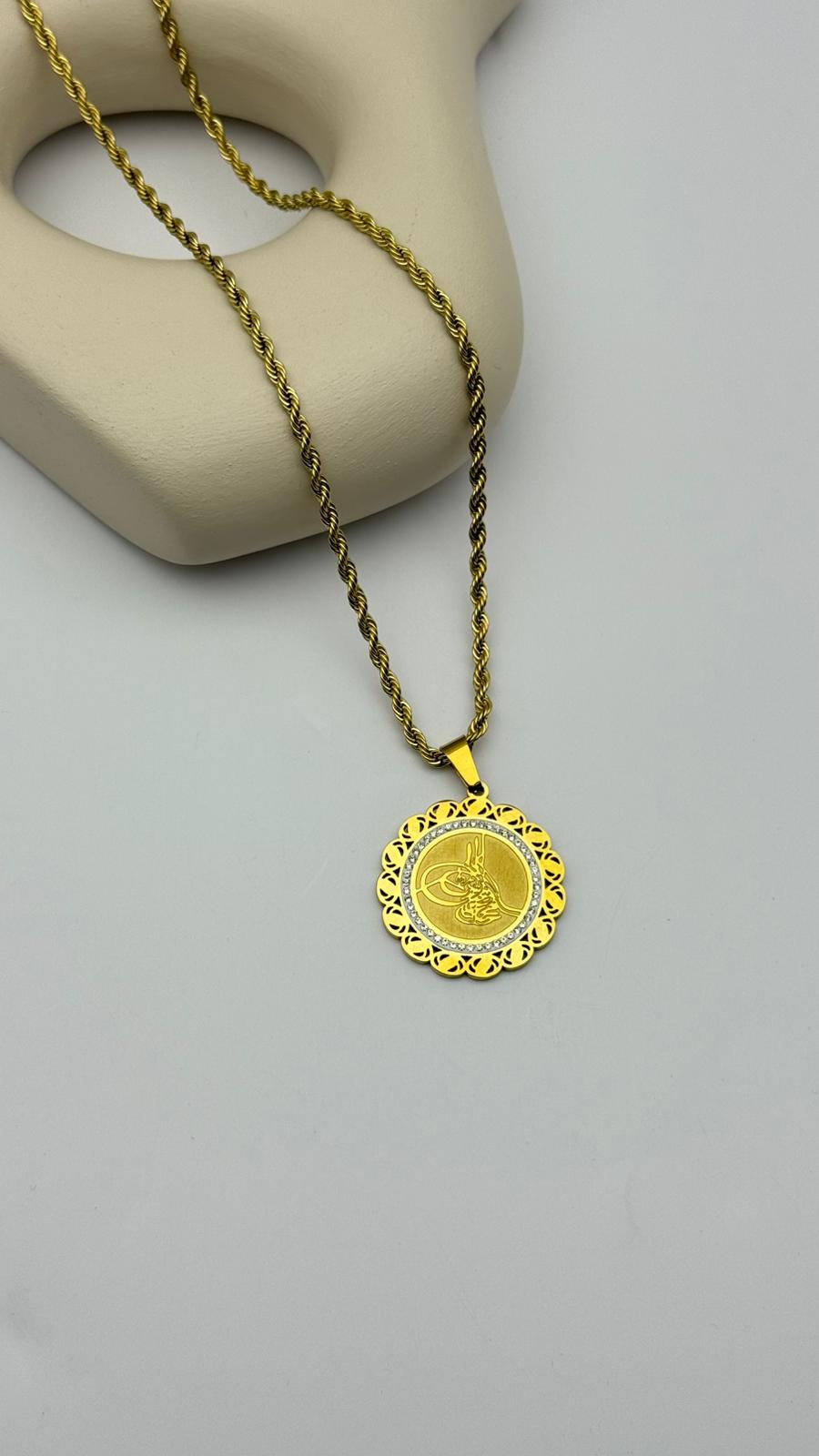 Çelik Tam Burgu Kolye