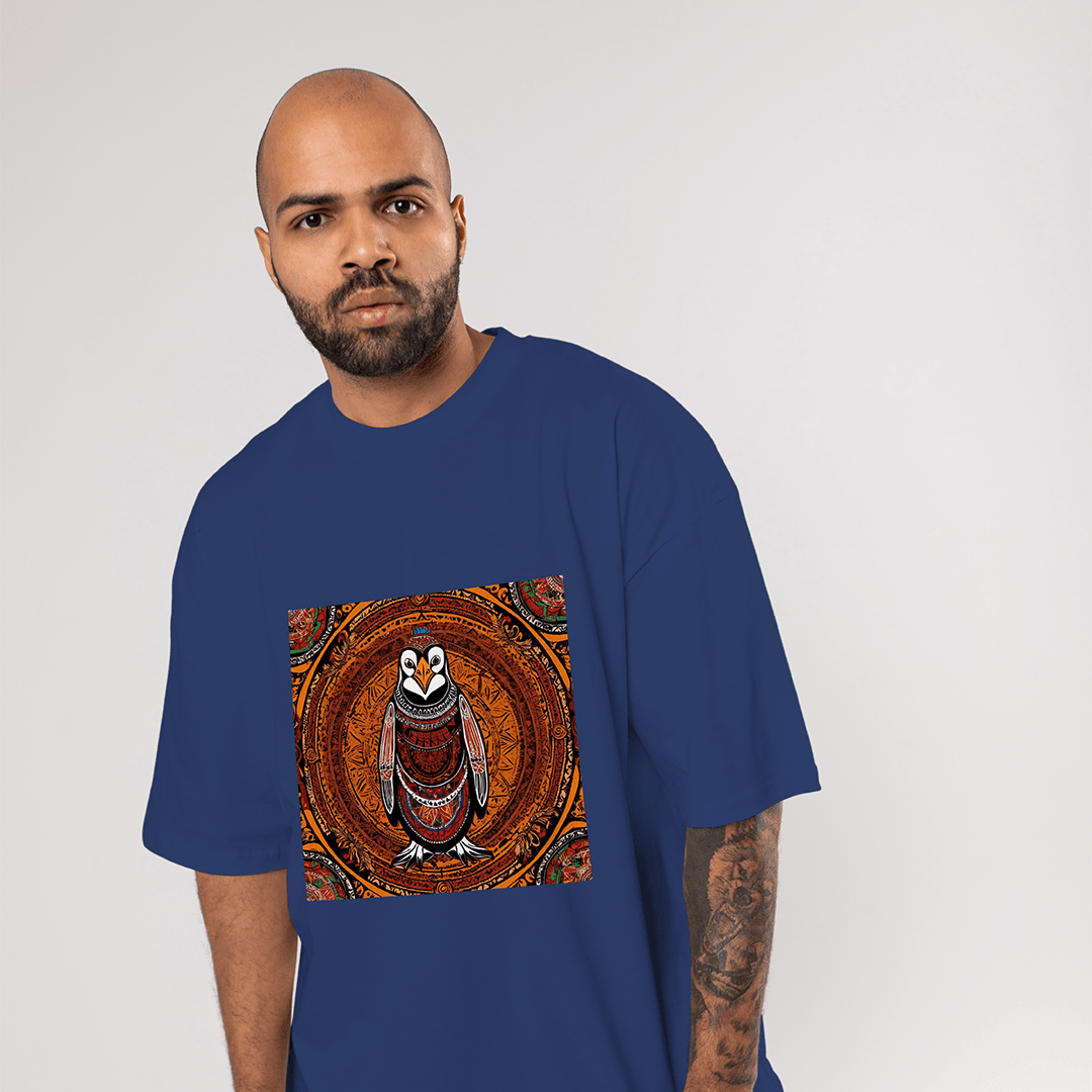 Hypnoguin Oversized T-Shirt - Lacivert