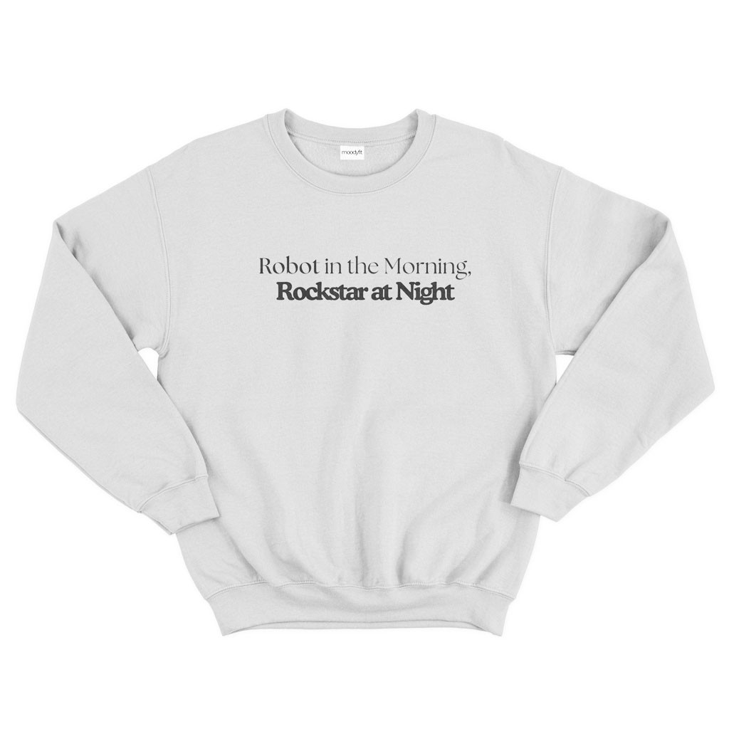 Rockstar Sweatshirt - Beyaz