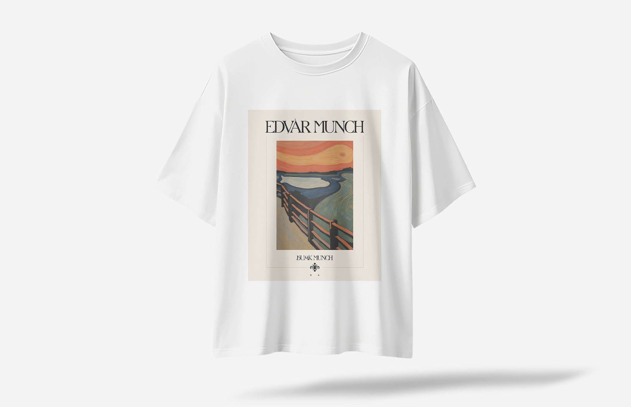 Edvard Munch Oversized T-Shirt - Beyaz
