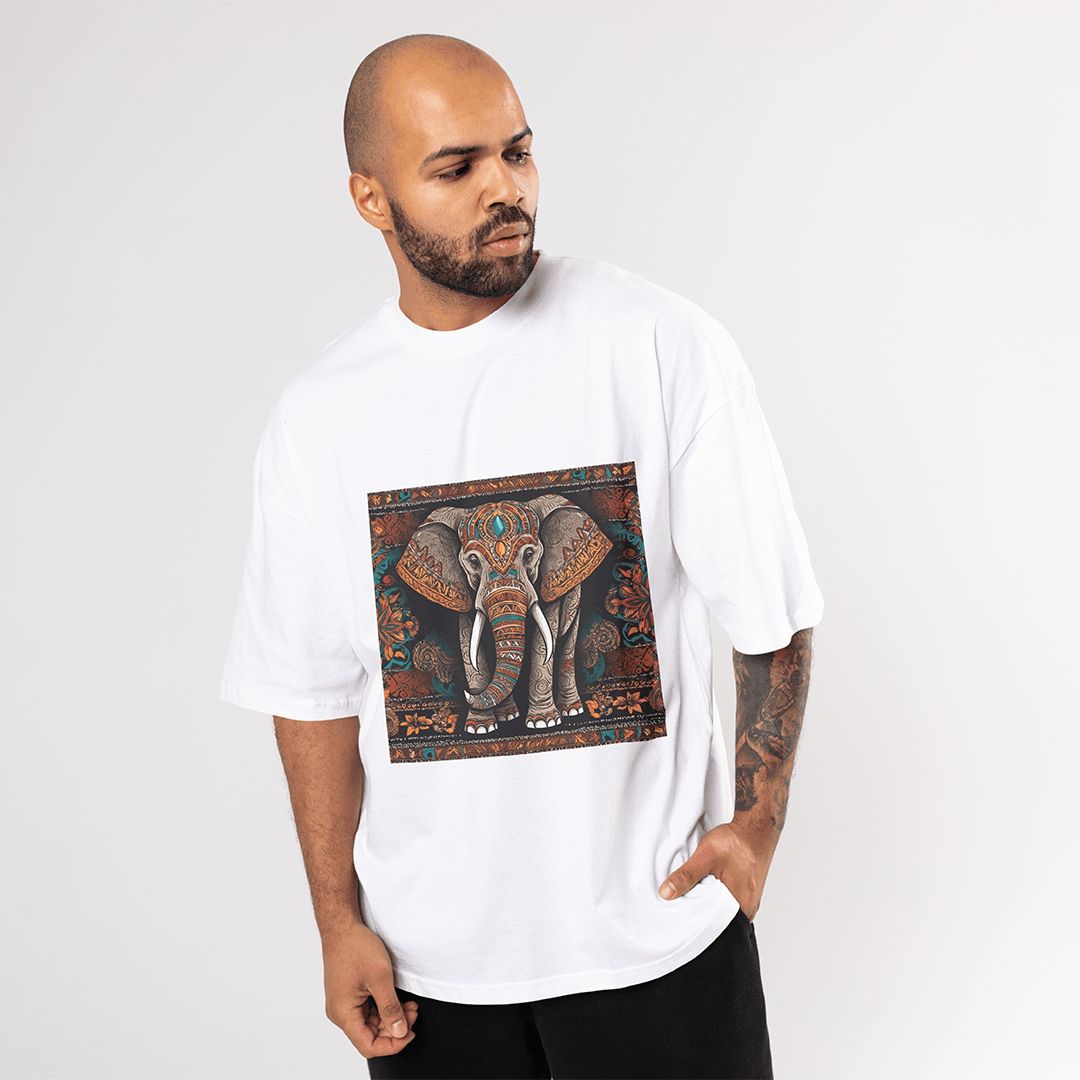 Hypnophant Oversized T-Shirt - Beyaz