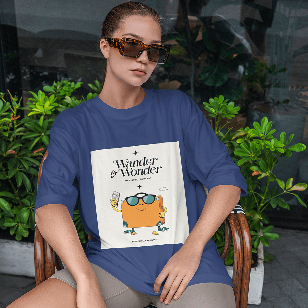 Supravel Oversized T-Shirt - Lacivert
