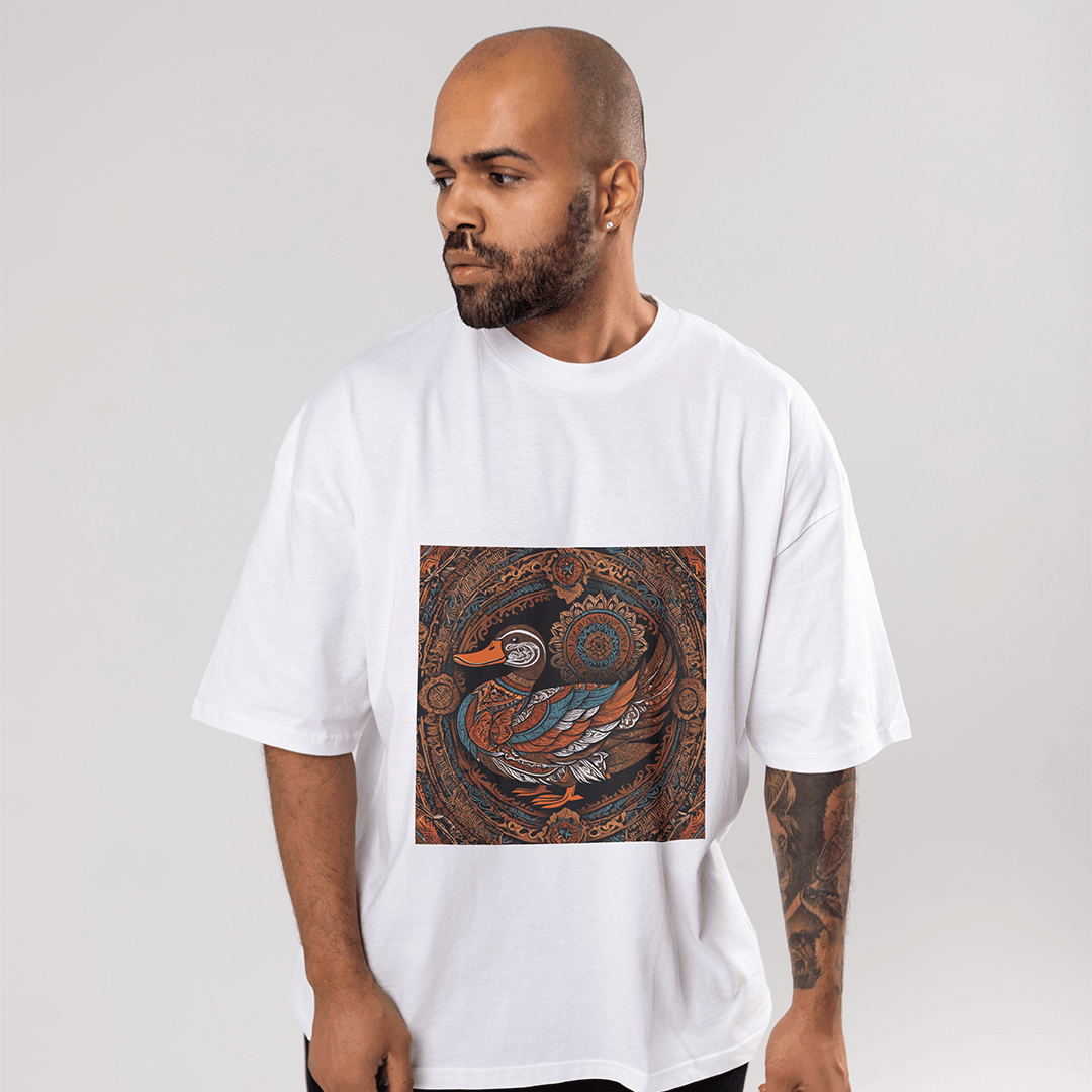 Psyduck Oversized T-Shirt - Beyaz