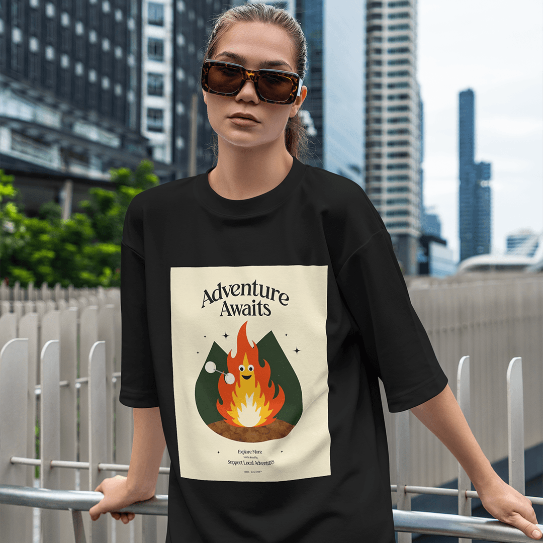 Supventure Oversized T-Shirt - Siyah