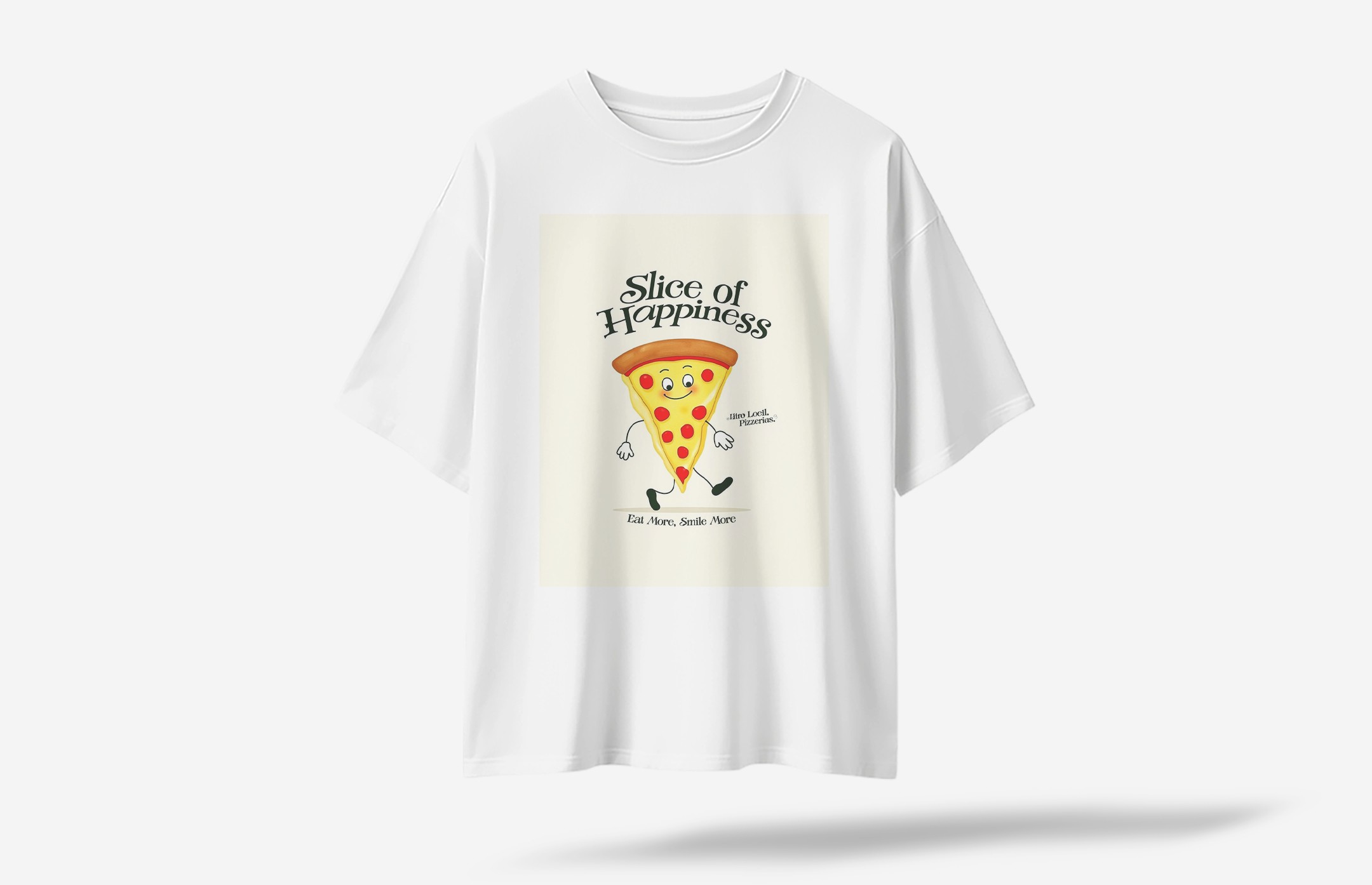 Supizza Oversized T-Shirt - Beyaz