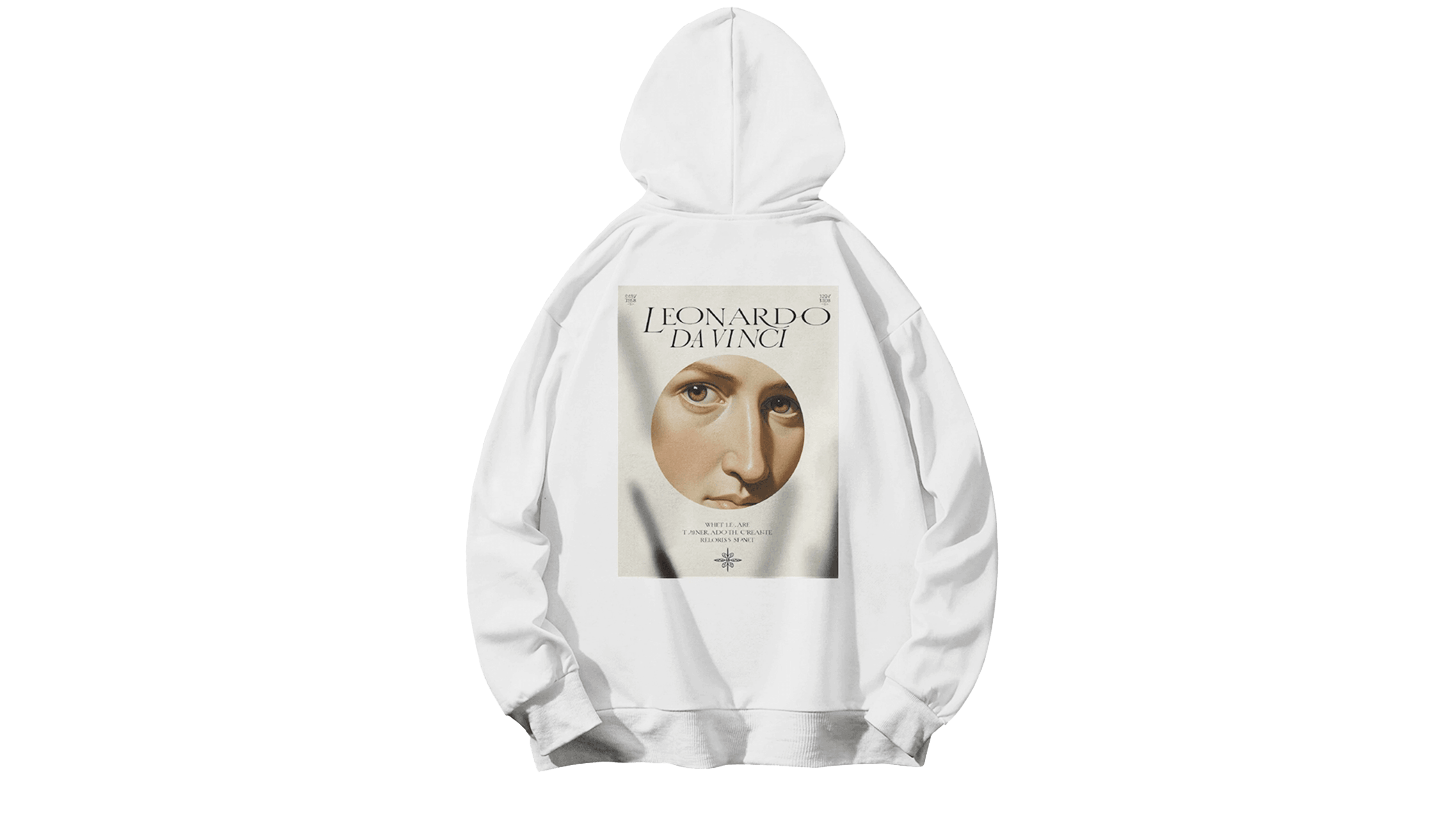 Da Vinci Kapüşonlu Hoodie - Beyaz