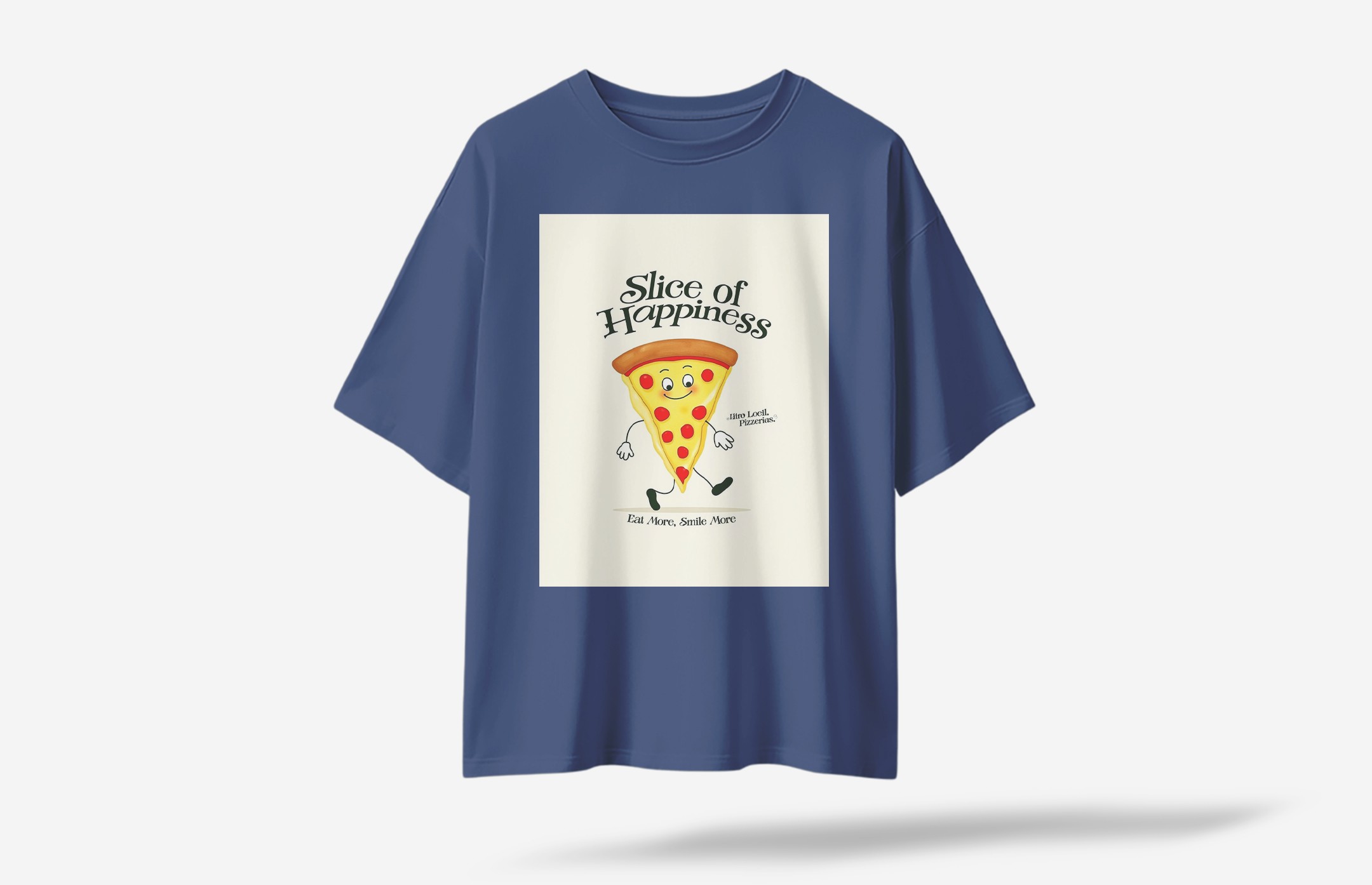 Supizza Oversized T-Shirt - Lacivert