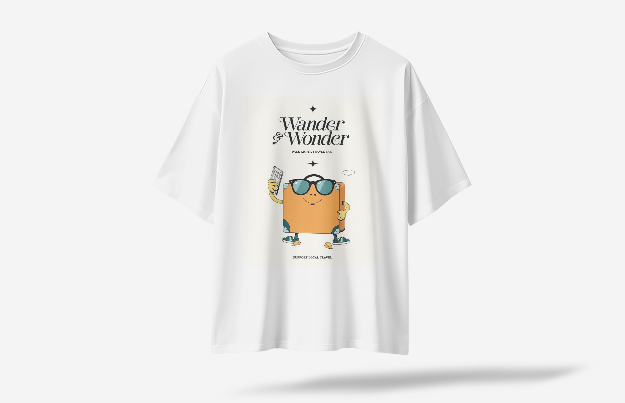 Supravel Oversized T-Shirt - Beyaz
