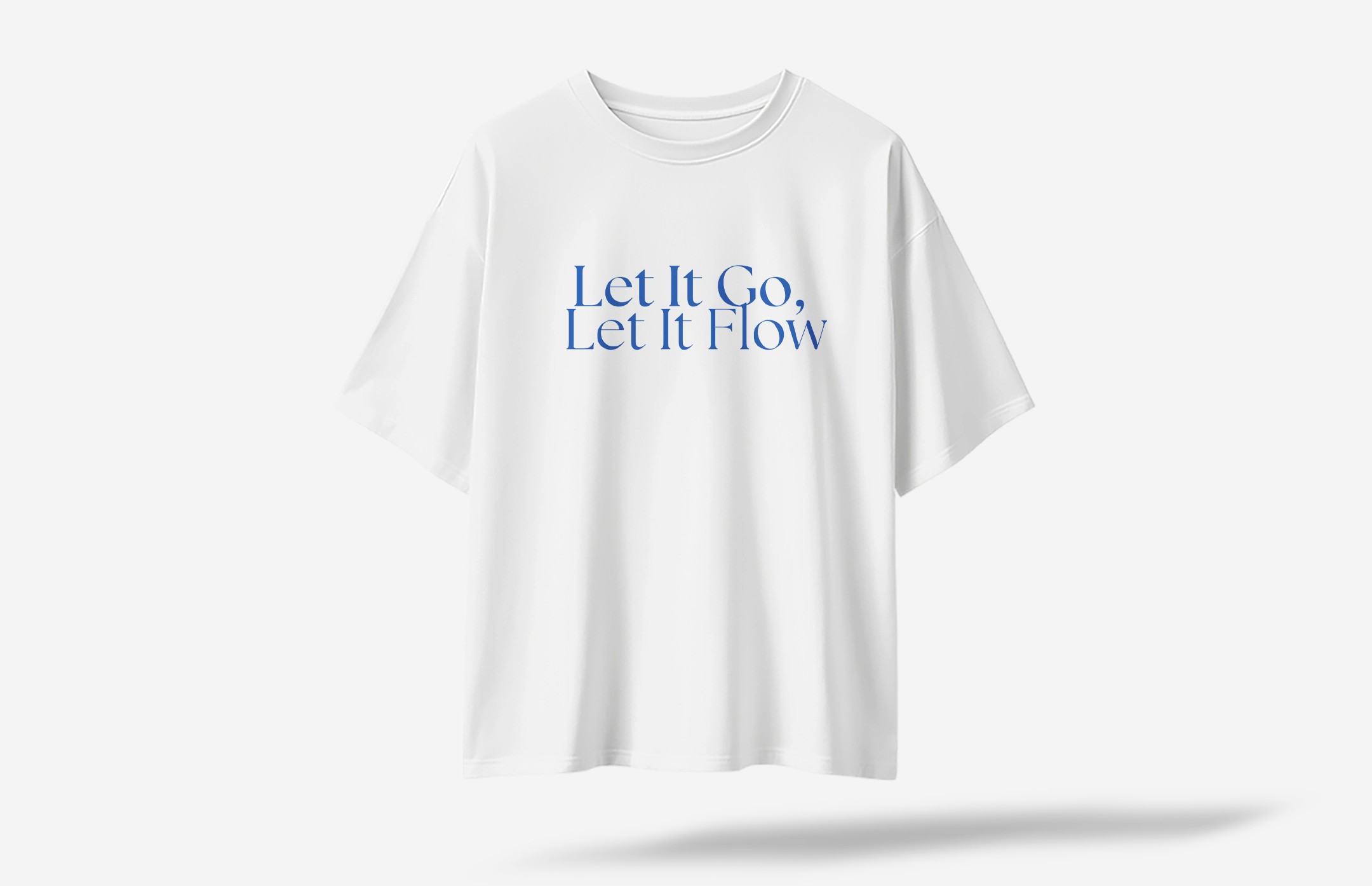 Let It Go Oversized T-Shirt - Beyaz