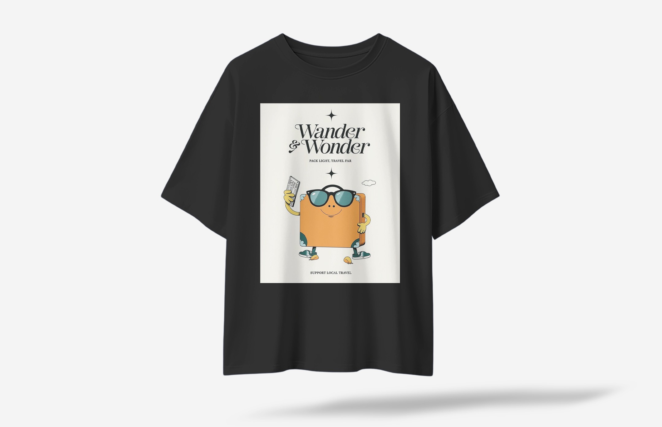 Supravel Oversized T-Shirt - Siyah