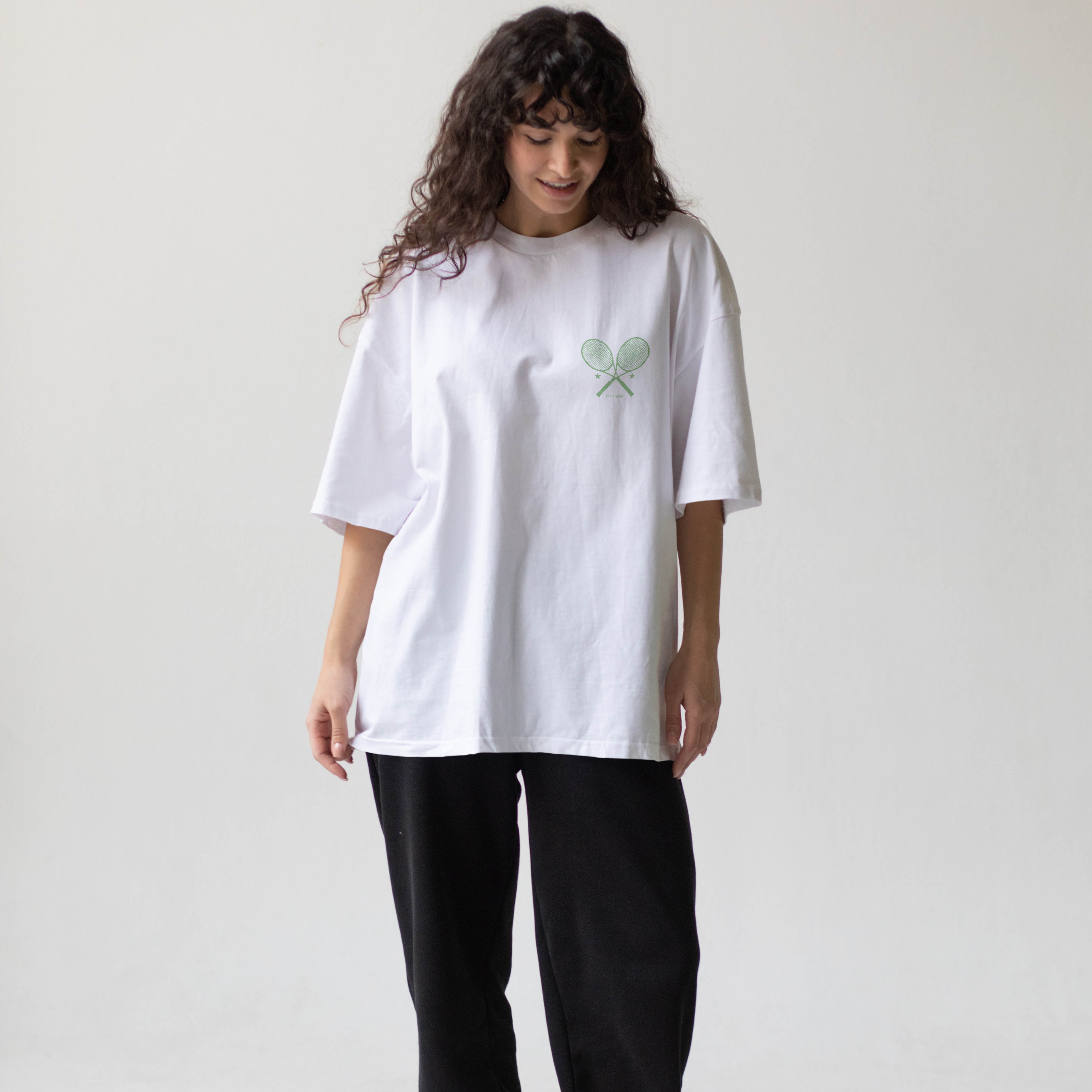 Monte Carlo Masters Minimal Ön Baskılı Oversized T-Shirt
