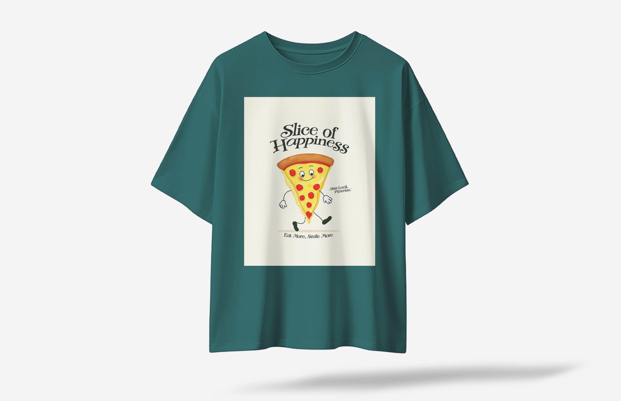 Supizza Oversized T-Shirt - Koyu Yeşil
