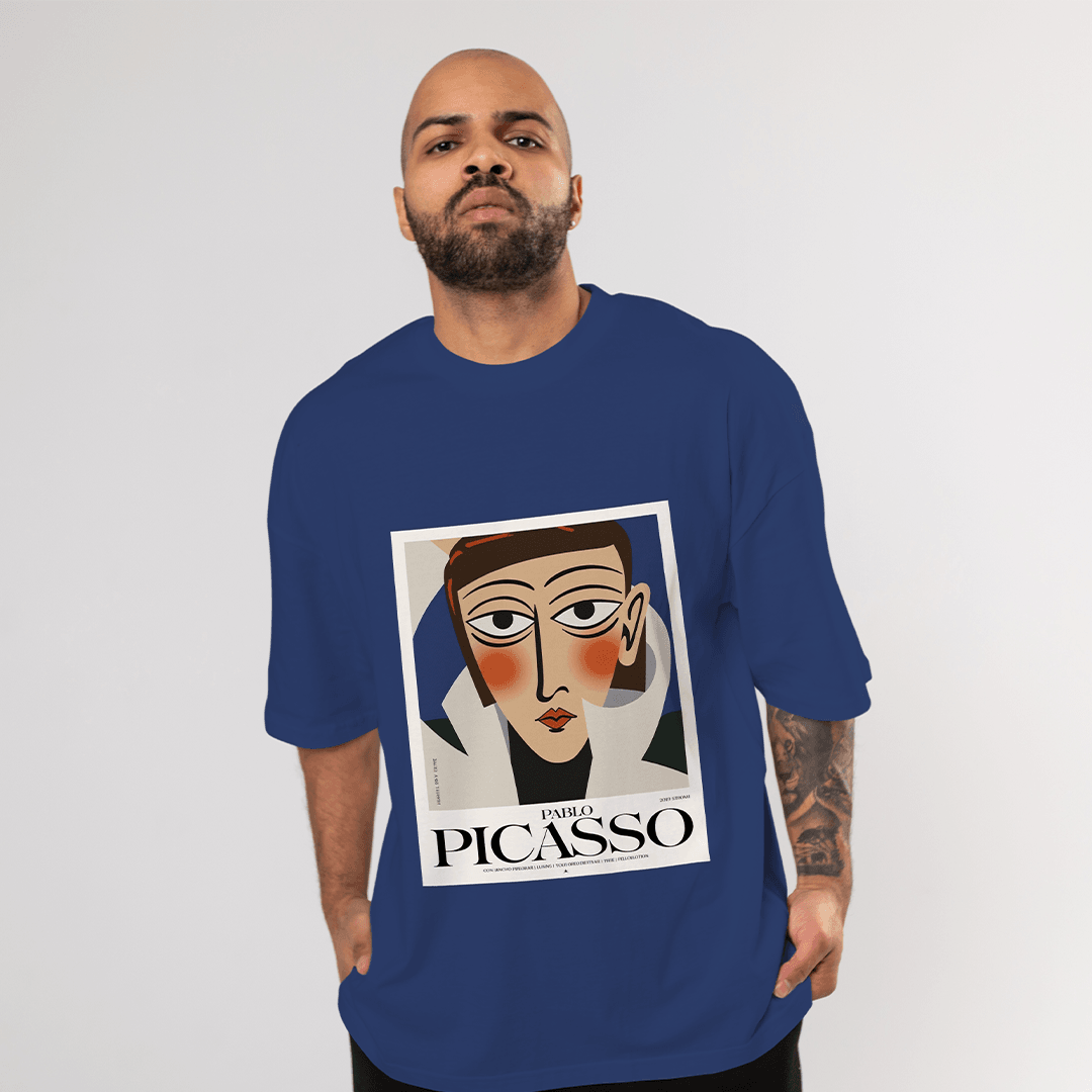 Picasso Oversized T-Shirt - Lacivert