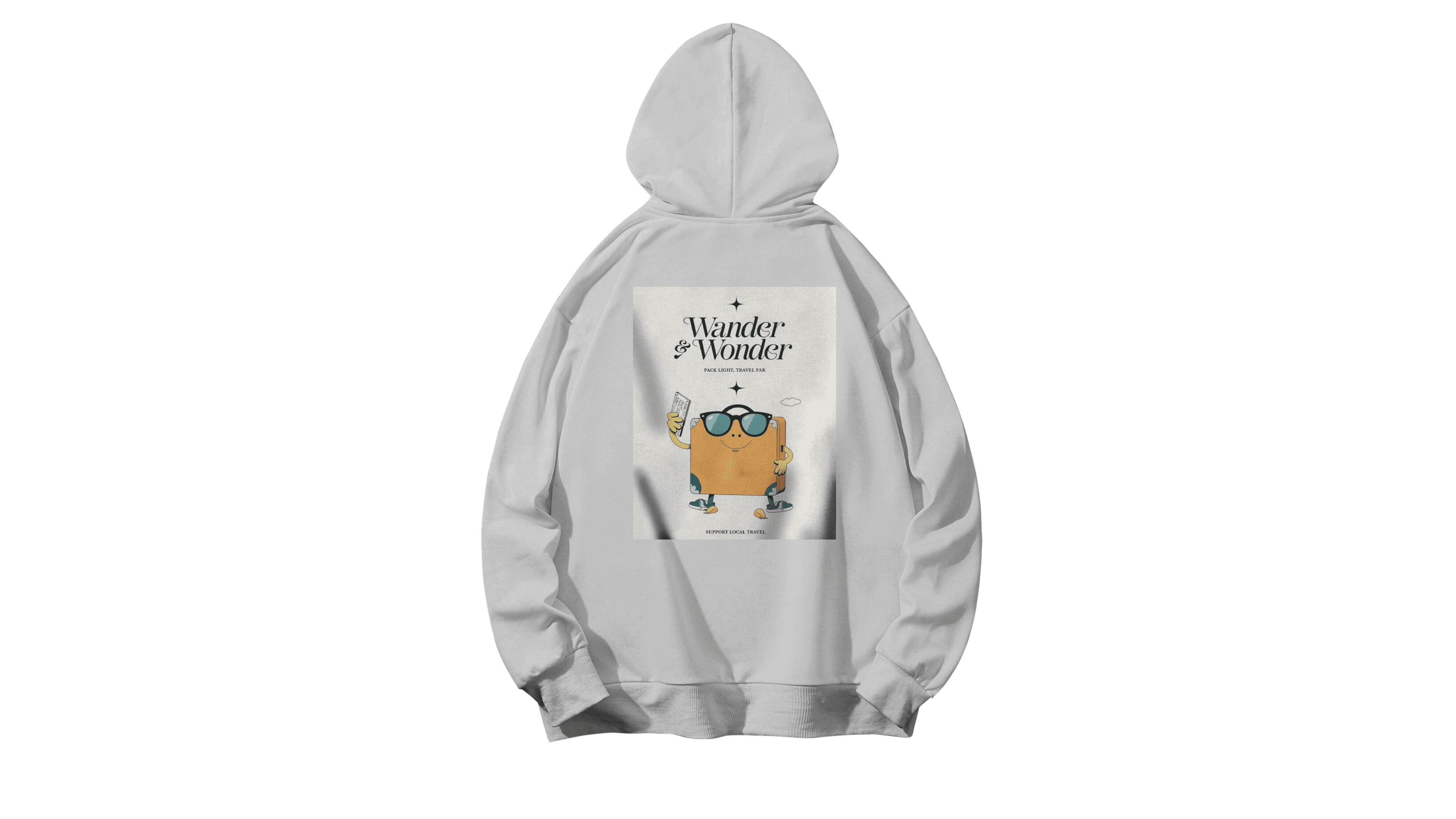 Supravel Kapüşonlu Hoodie - Beyaz