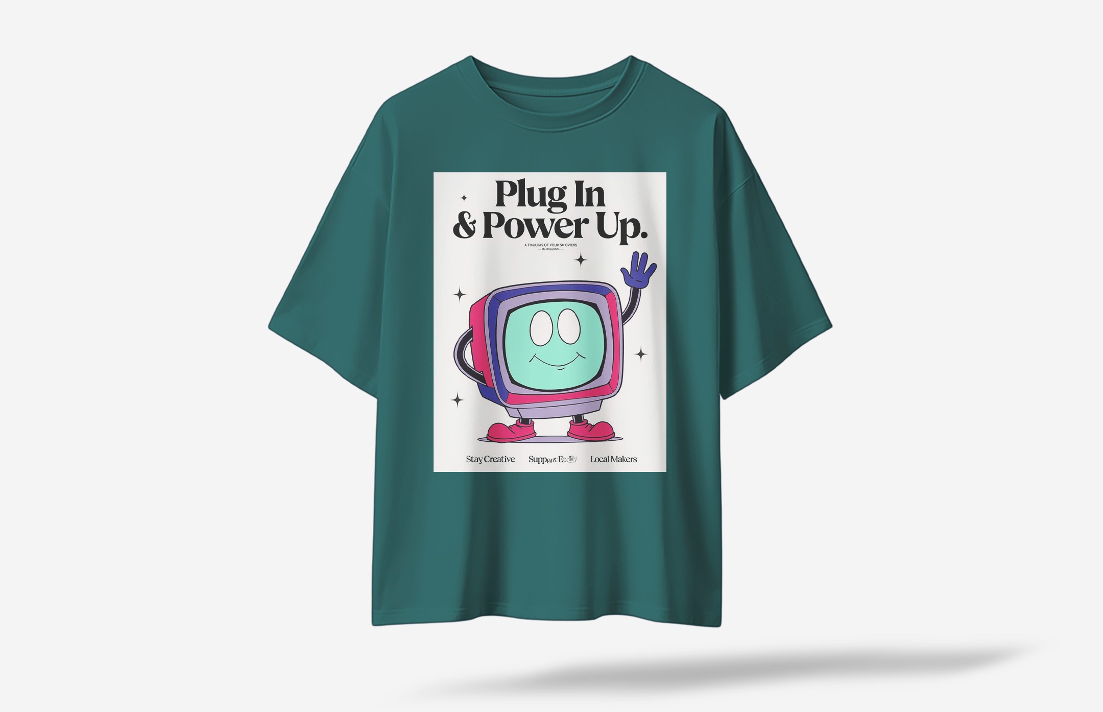 Suplug Oversized T-Shirt - Koyu Yeşil