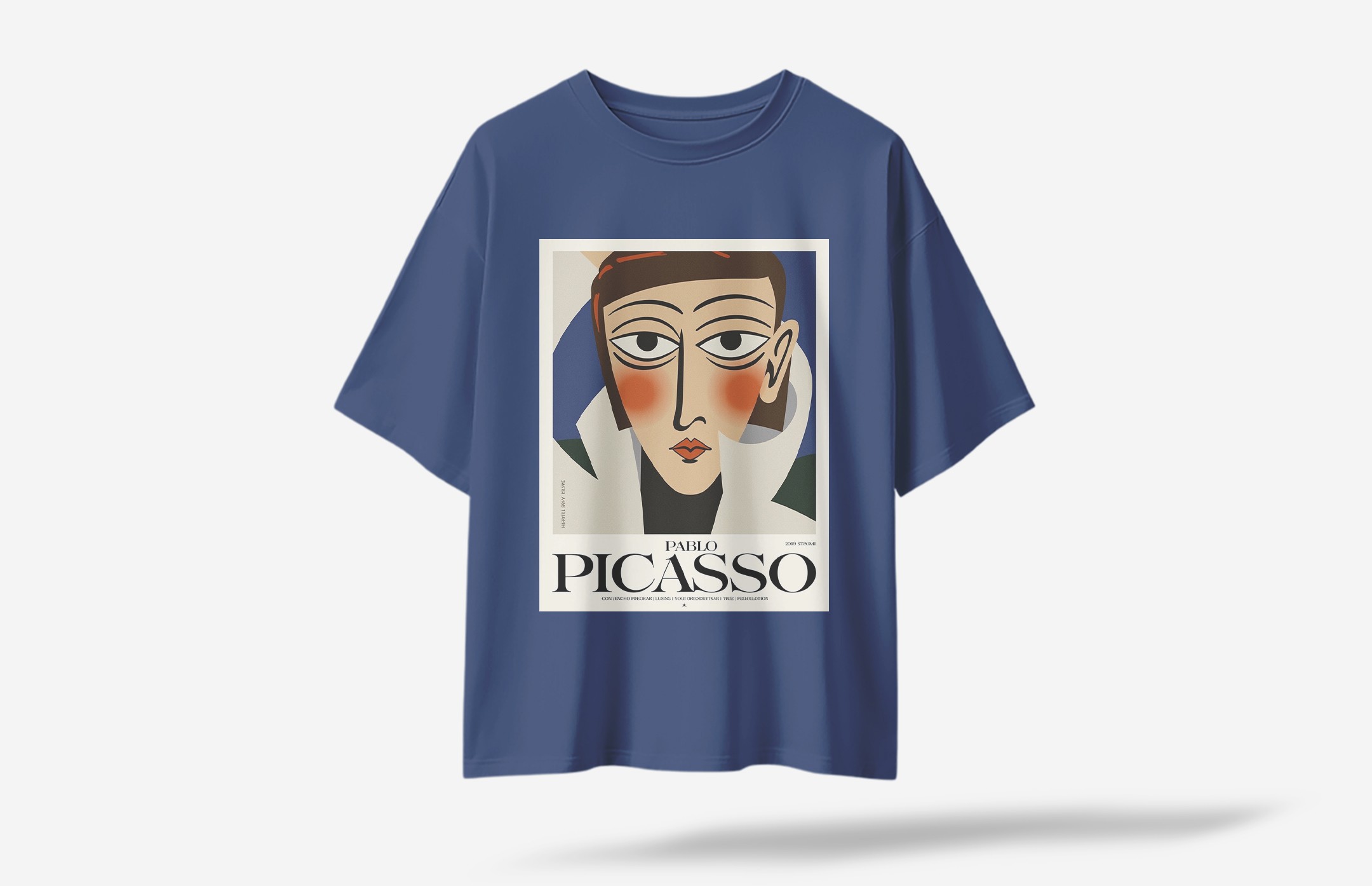 Picasso Oversized T-Shirt - Lacivert