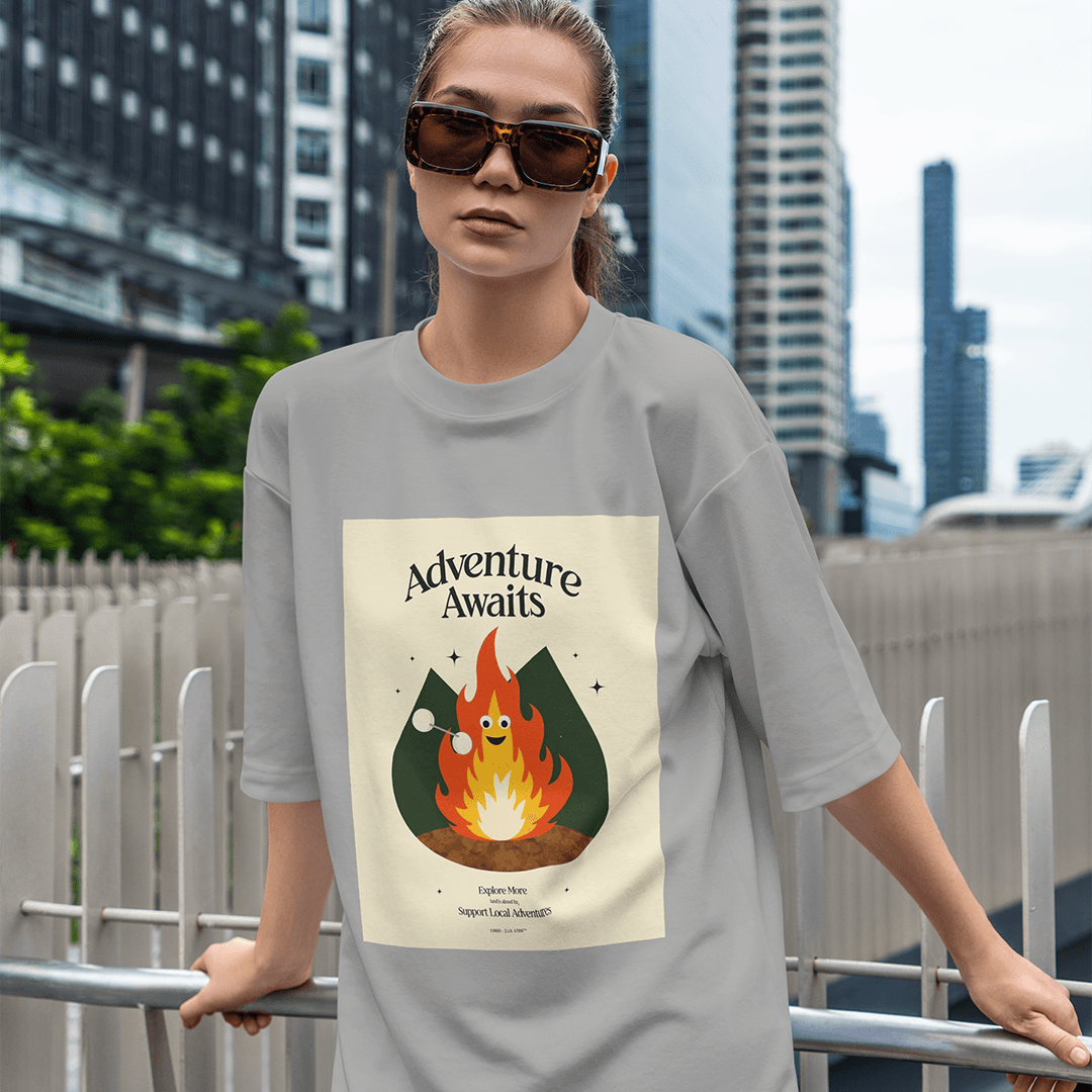 Supventure Oversized T-Shirt - Gri