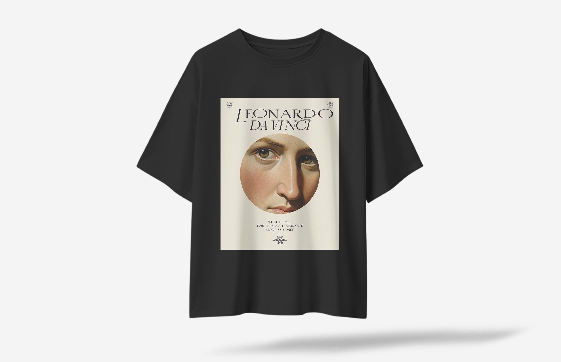 Da Vinci Oversized T-Shirt - Siyah