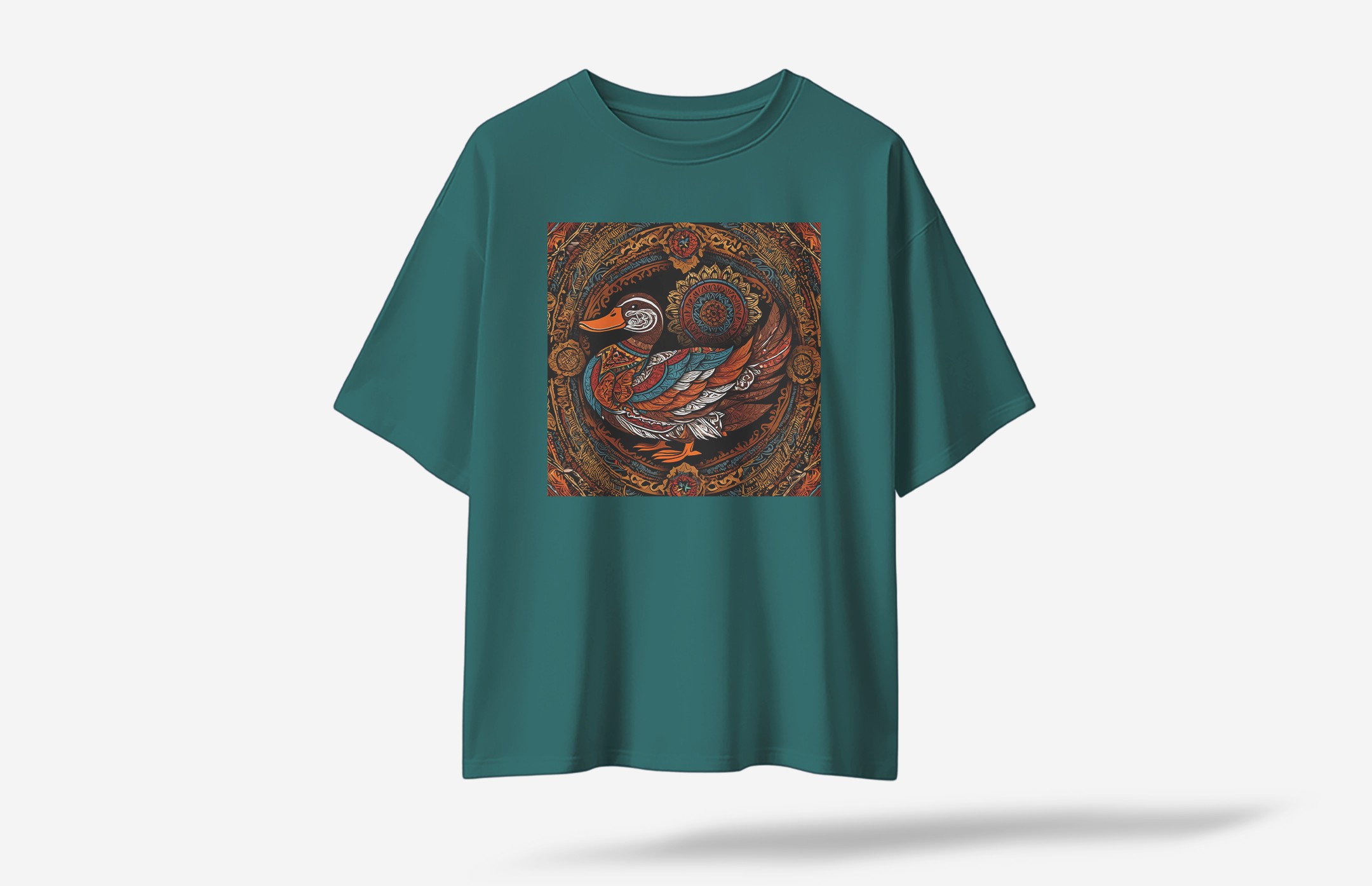 Psyduck Oversized T-Shirt - Koyu Yeşil