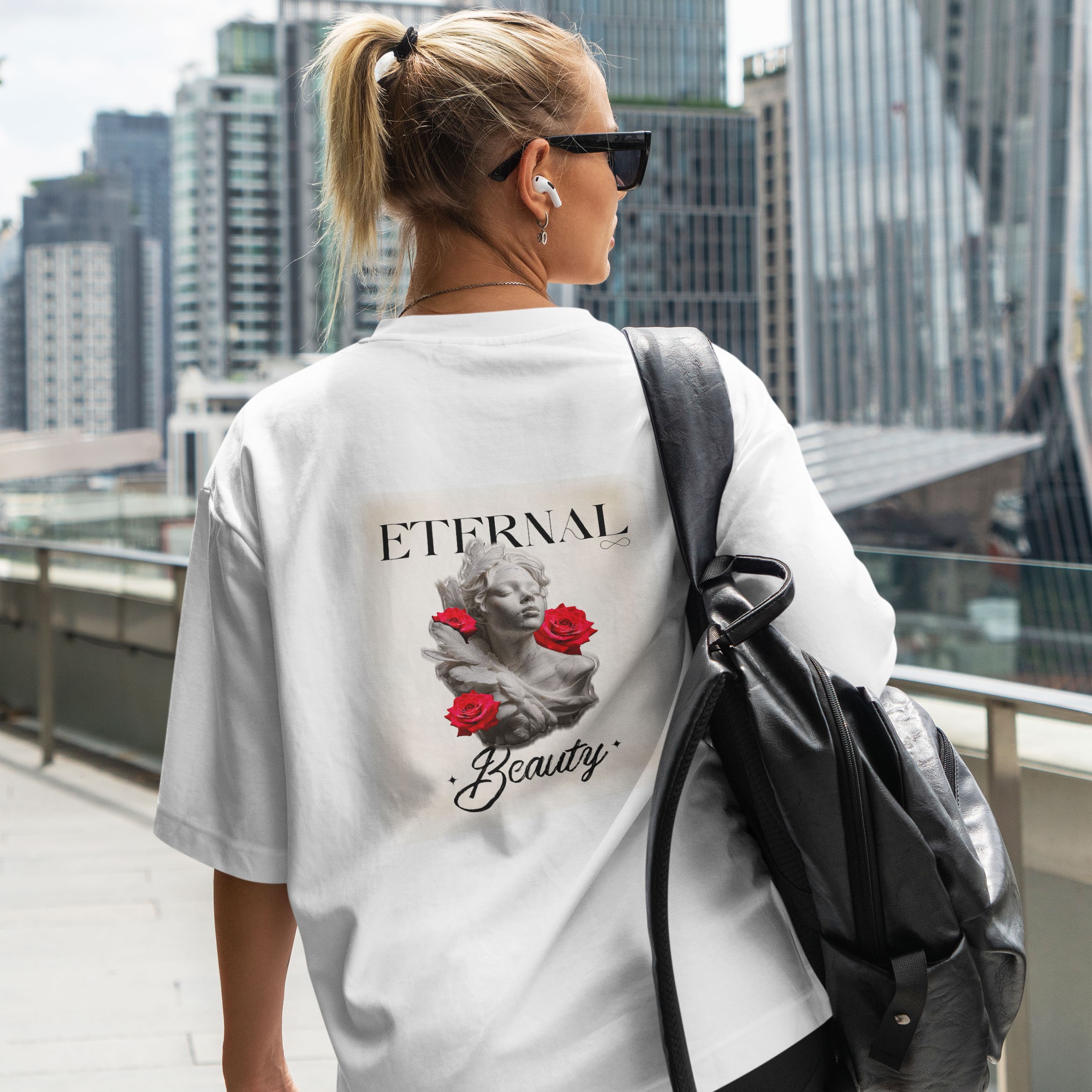 Eternal Beauty Sırt Baskılı Oversized T-Shirt