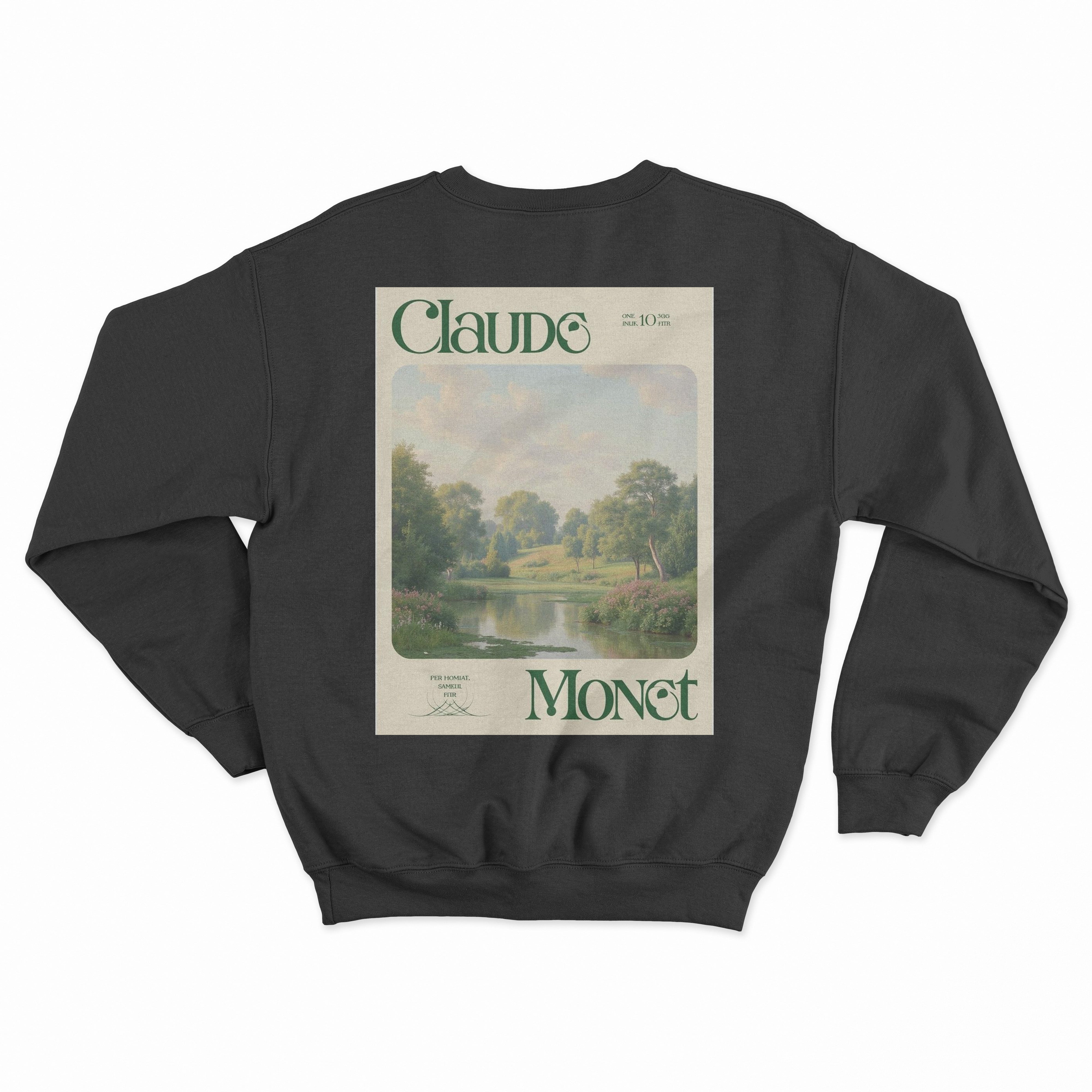 Claude Monet Sweatshirt - Siyah