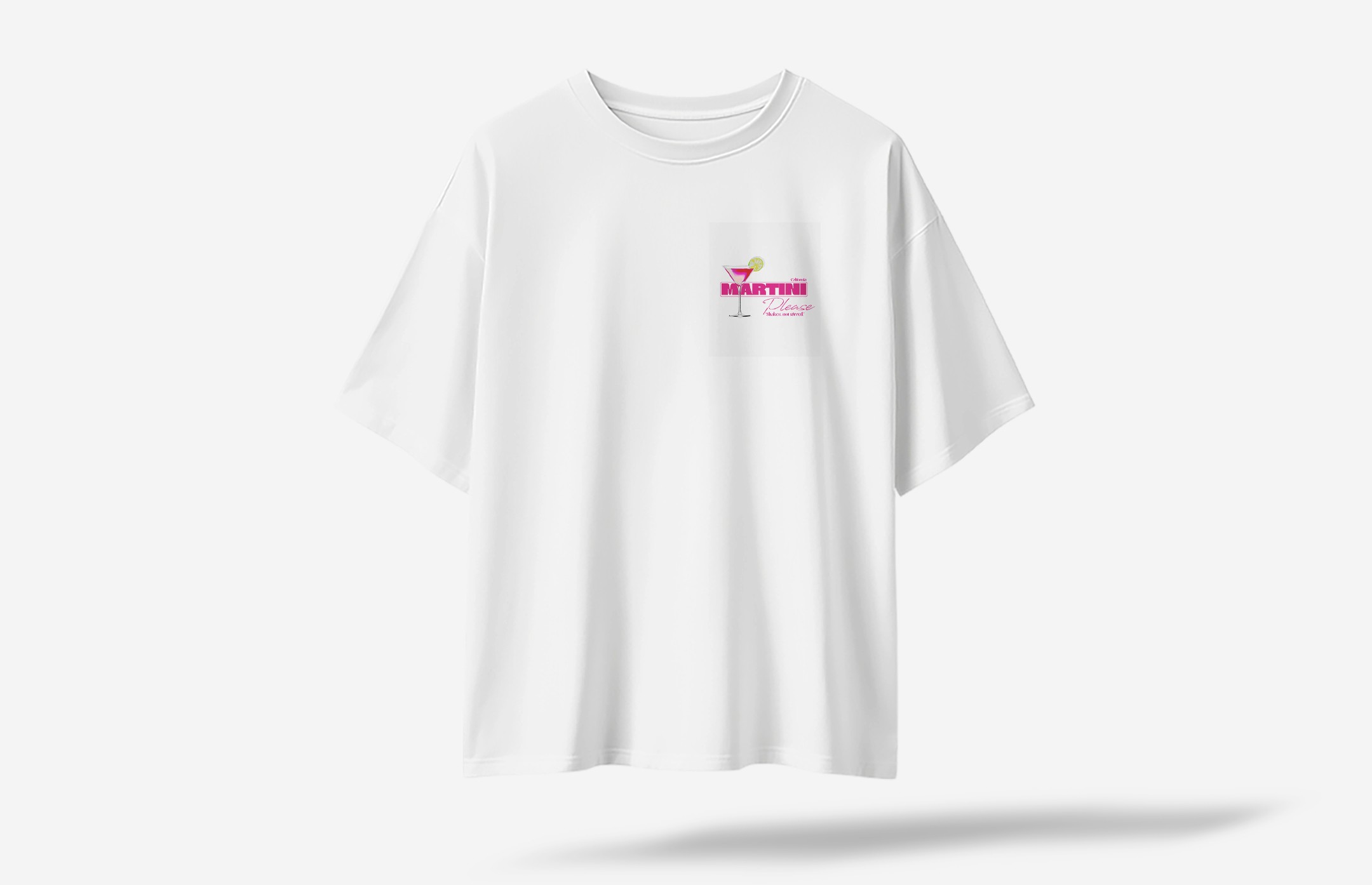 Martini Please Sırt Baskılı Oversized T-Shirt