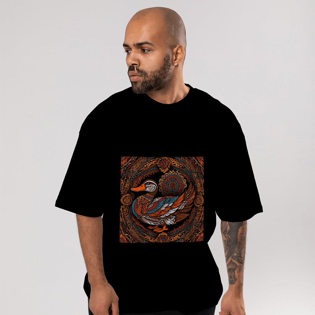 Psyduck Oversized T-Shirt - Siyah