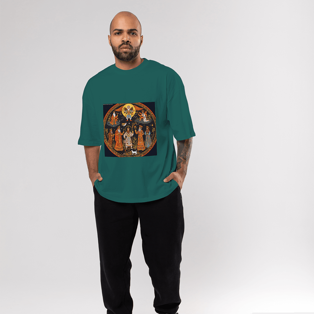Pantheon Oversized T-Shirt - Koyu Yeşil