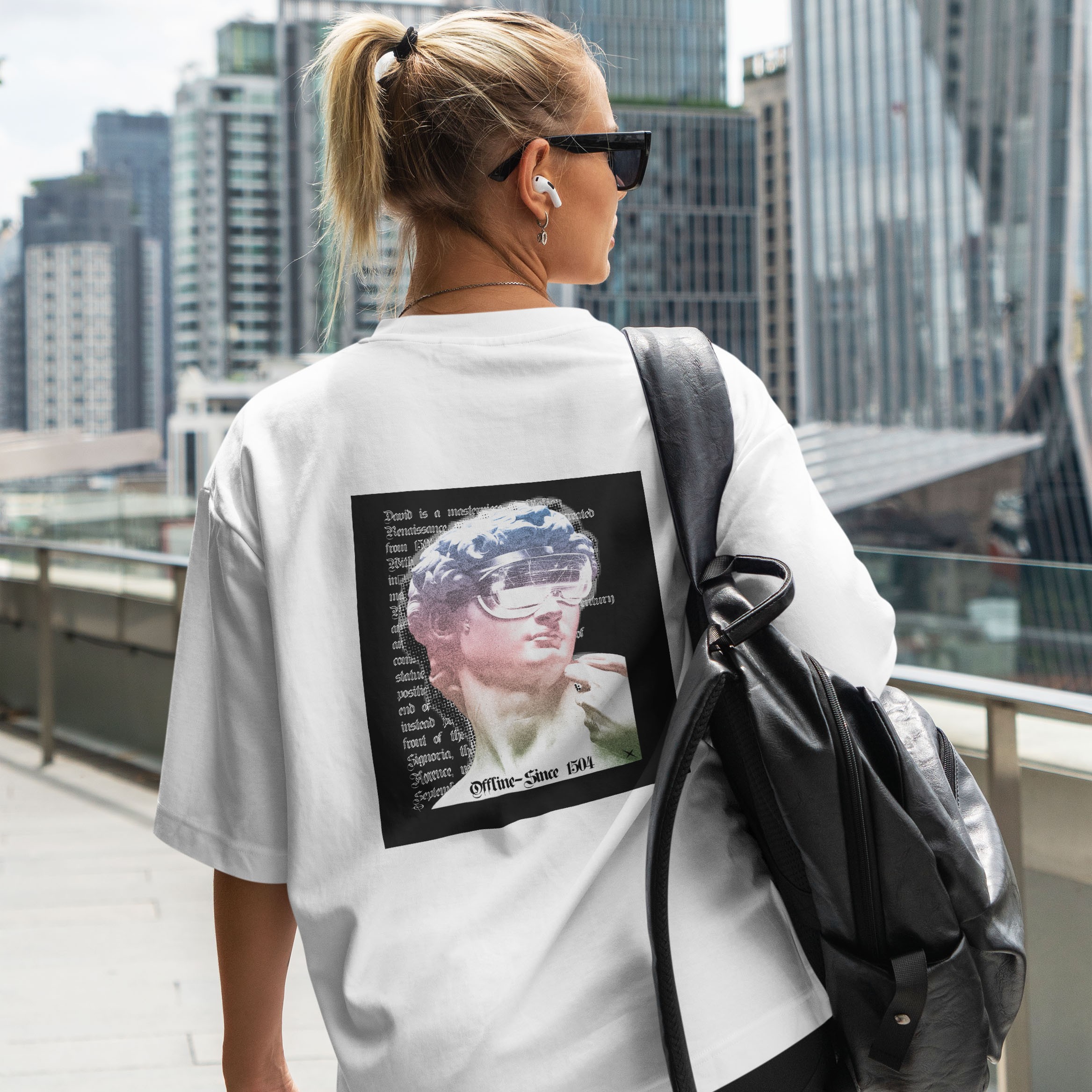 David VR Sırt Baskılı Oversized T-Shirt