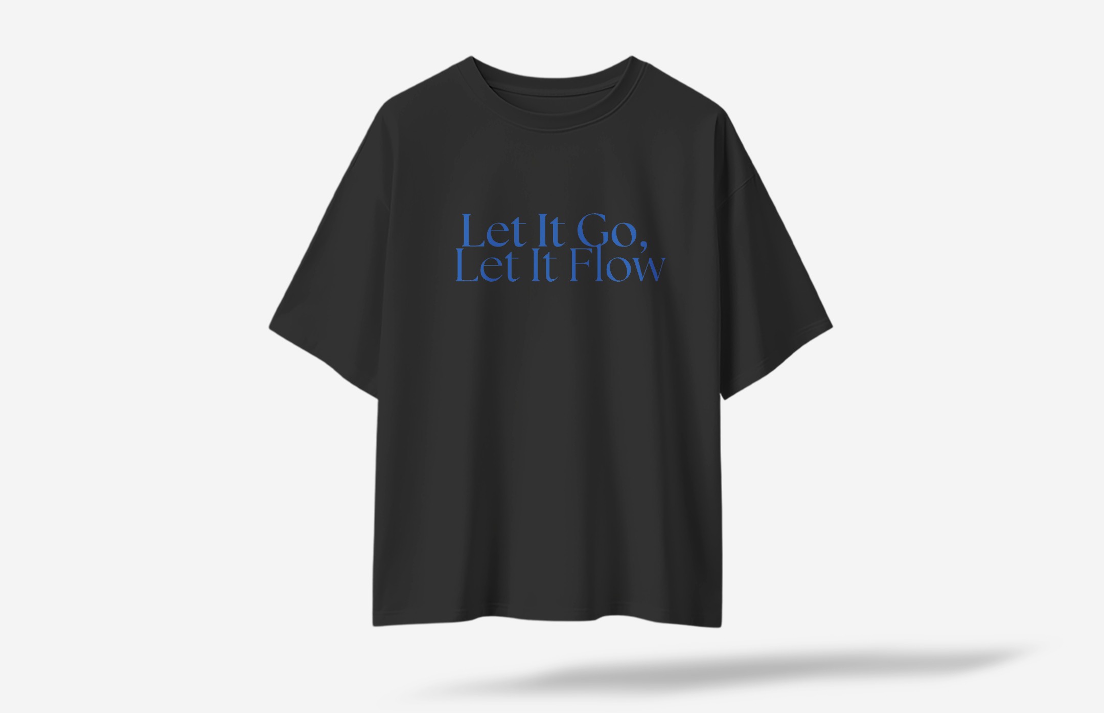 Let It Go Oversized T-Shirt - Siyah