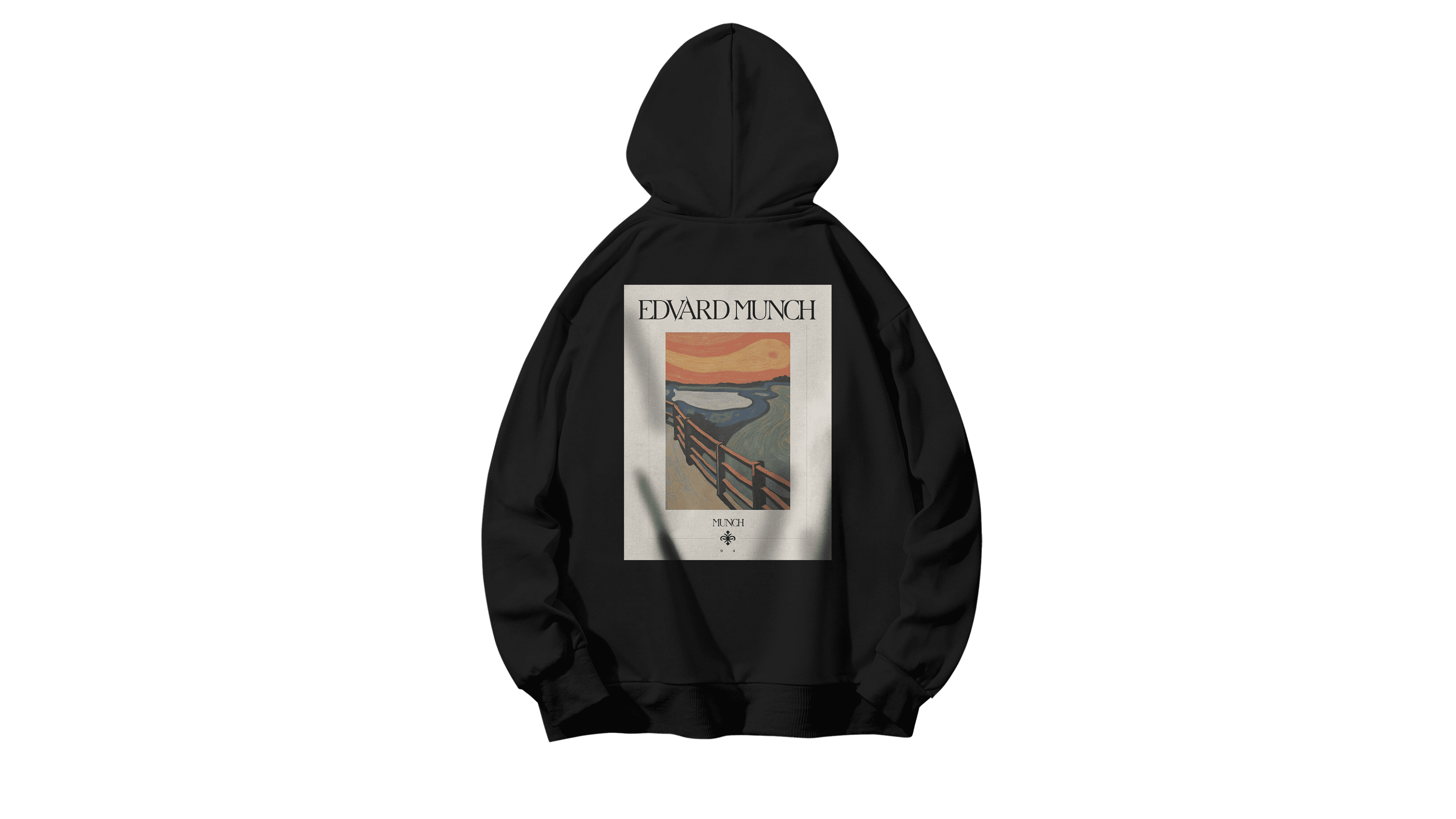 Edvard Munch Kapüşonlu Hoodie - Siyah