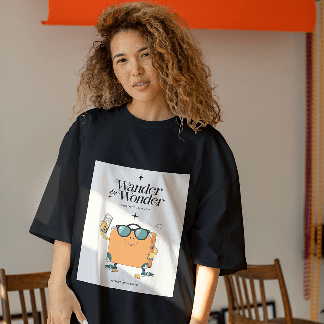 Supravel Oversized T-Shirt - Siyah